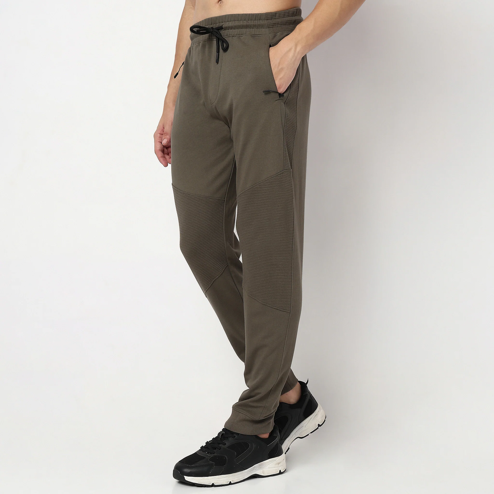 Moto Joggersᵉˣ Stretchable With Ribbed Panel - Image 25