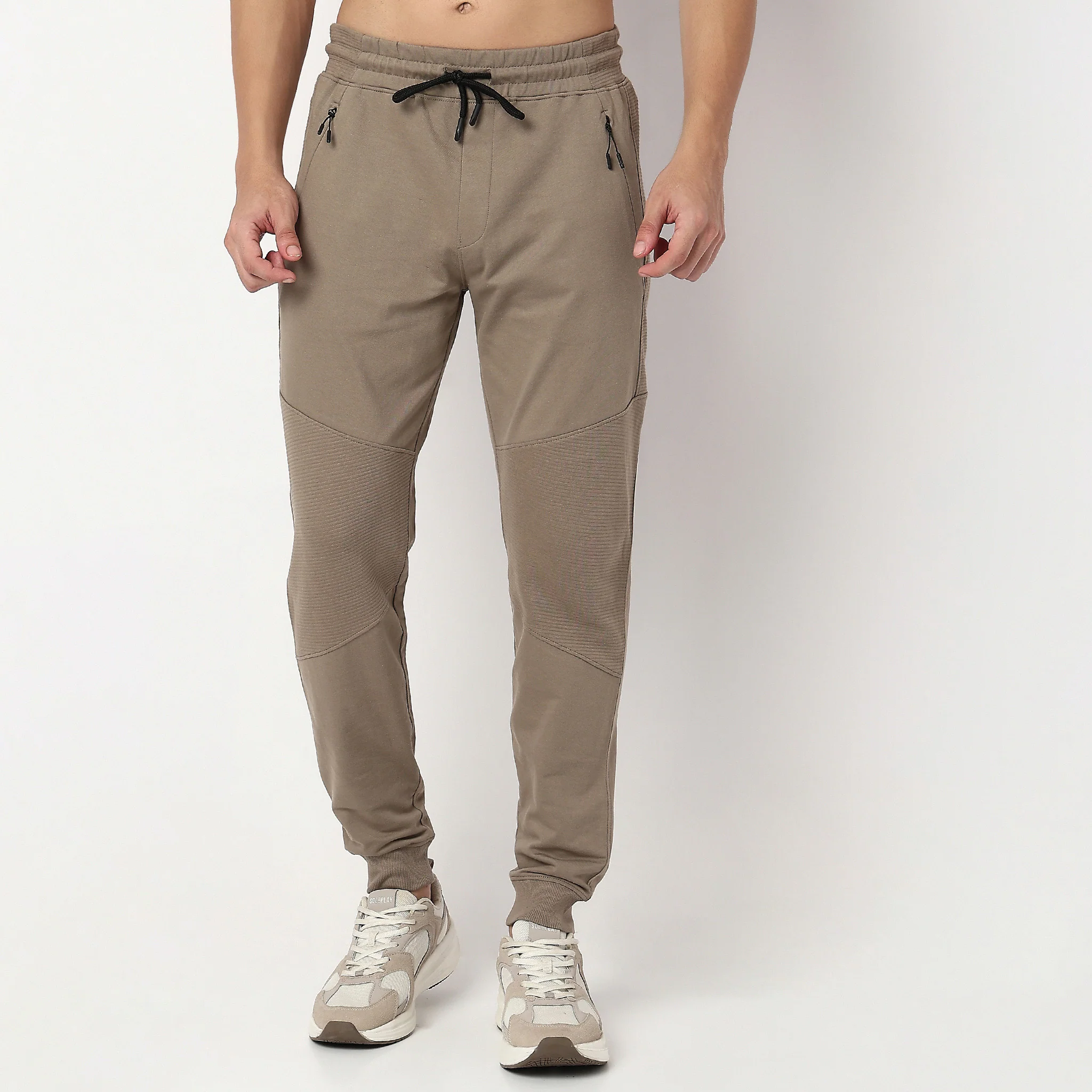 Moto Joggersᵉˣ Stretchable With Ribbed Panel - Image 27