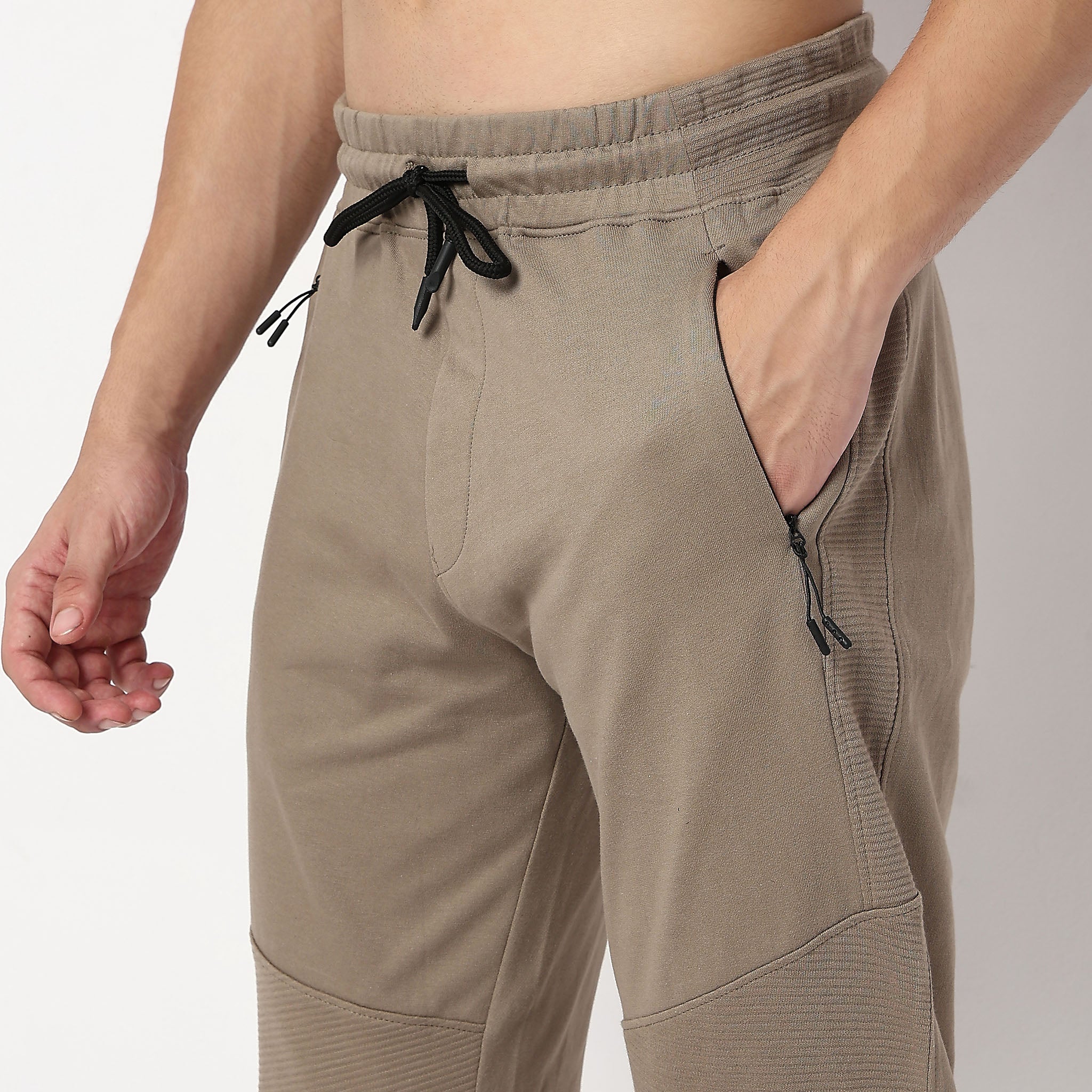 Moto Joggersᵉˣ Stretchable With Ribbed Panel - Image 29