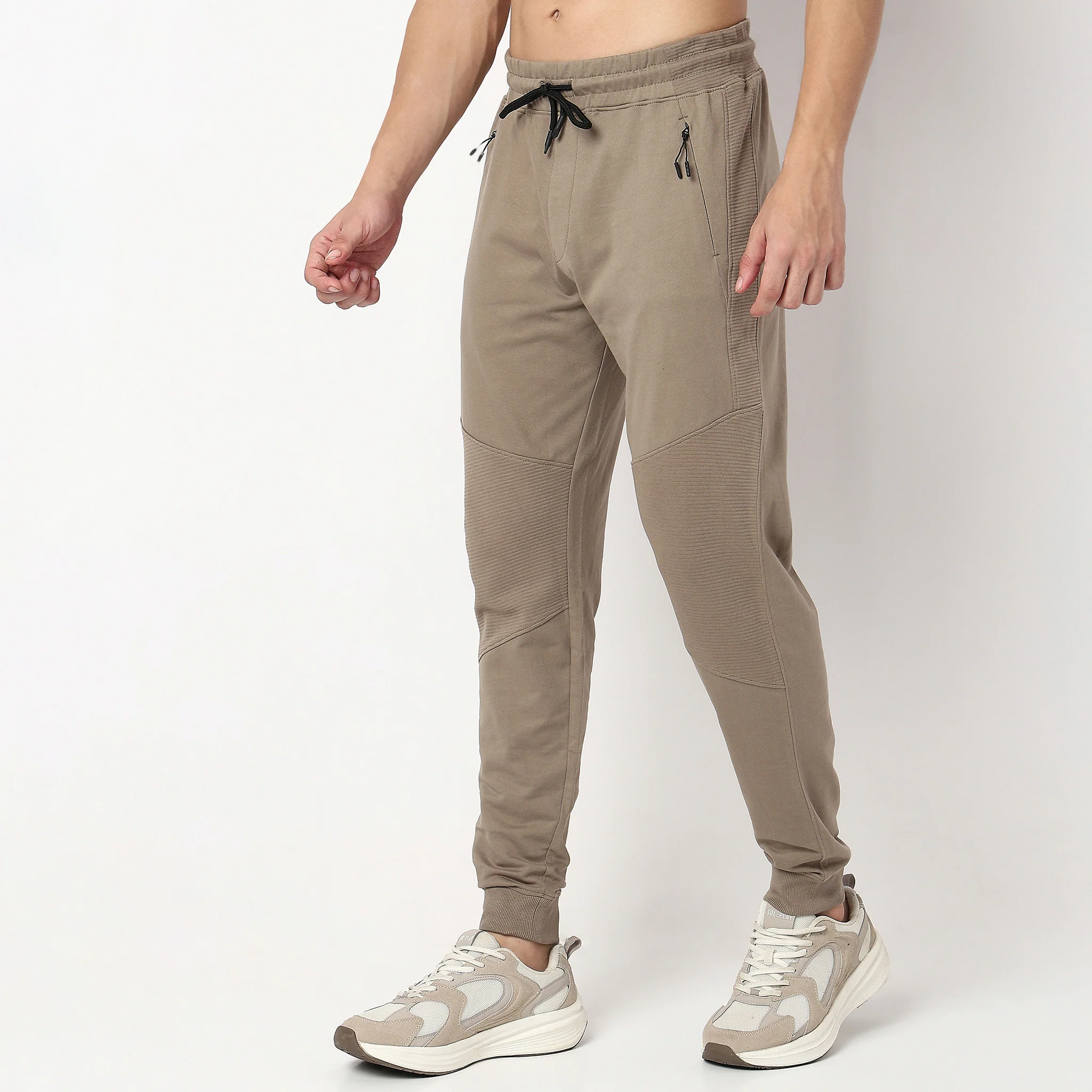 Moto Joggersᵉˣ Stretchable With Ribbed Panel - Image 30