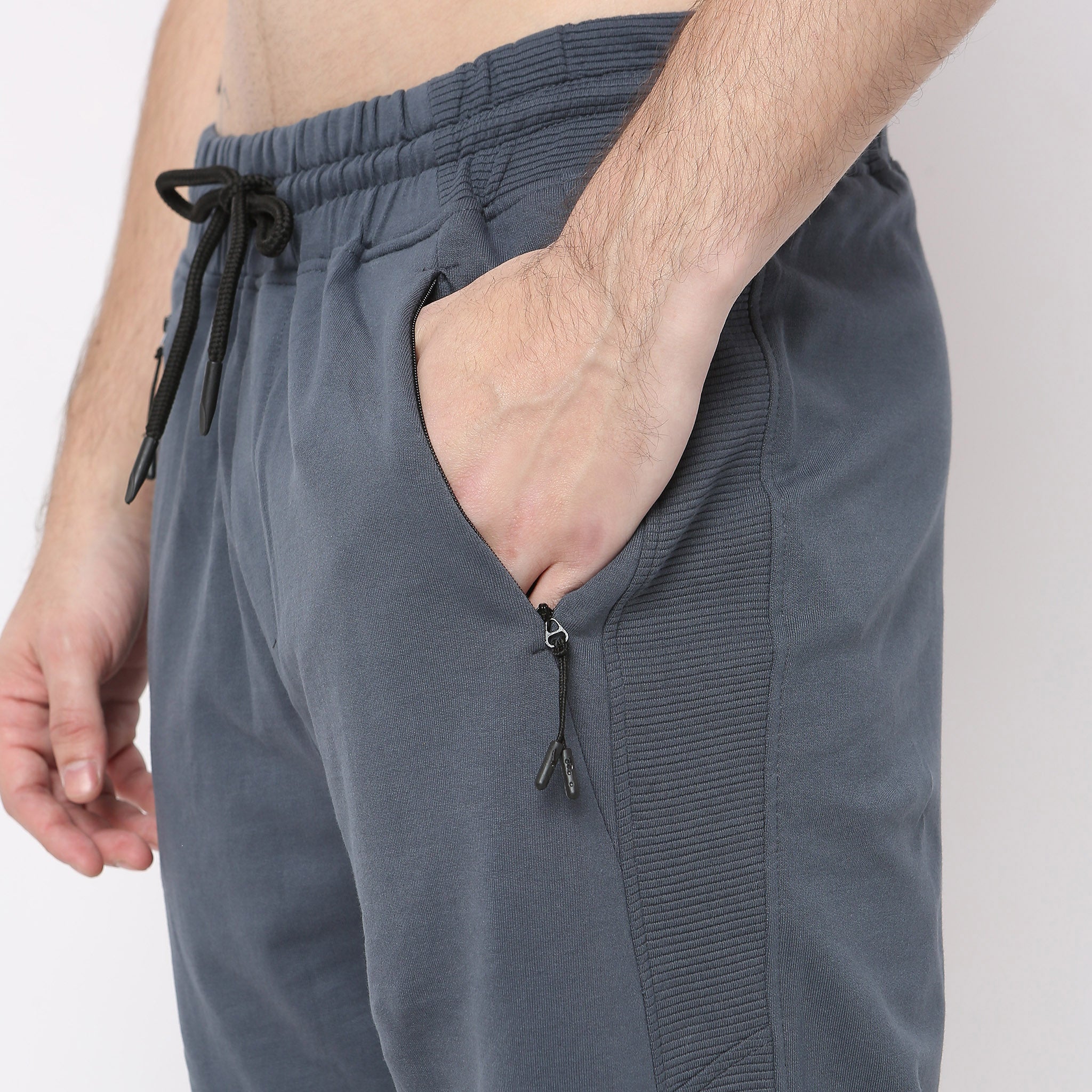 Moto Joggersᵉˣ Stretchable With Ribbed Panel - Image 4