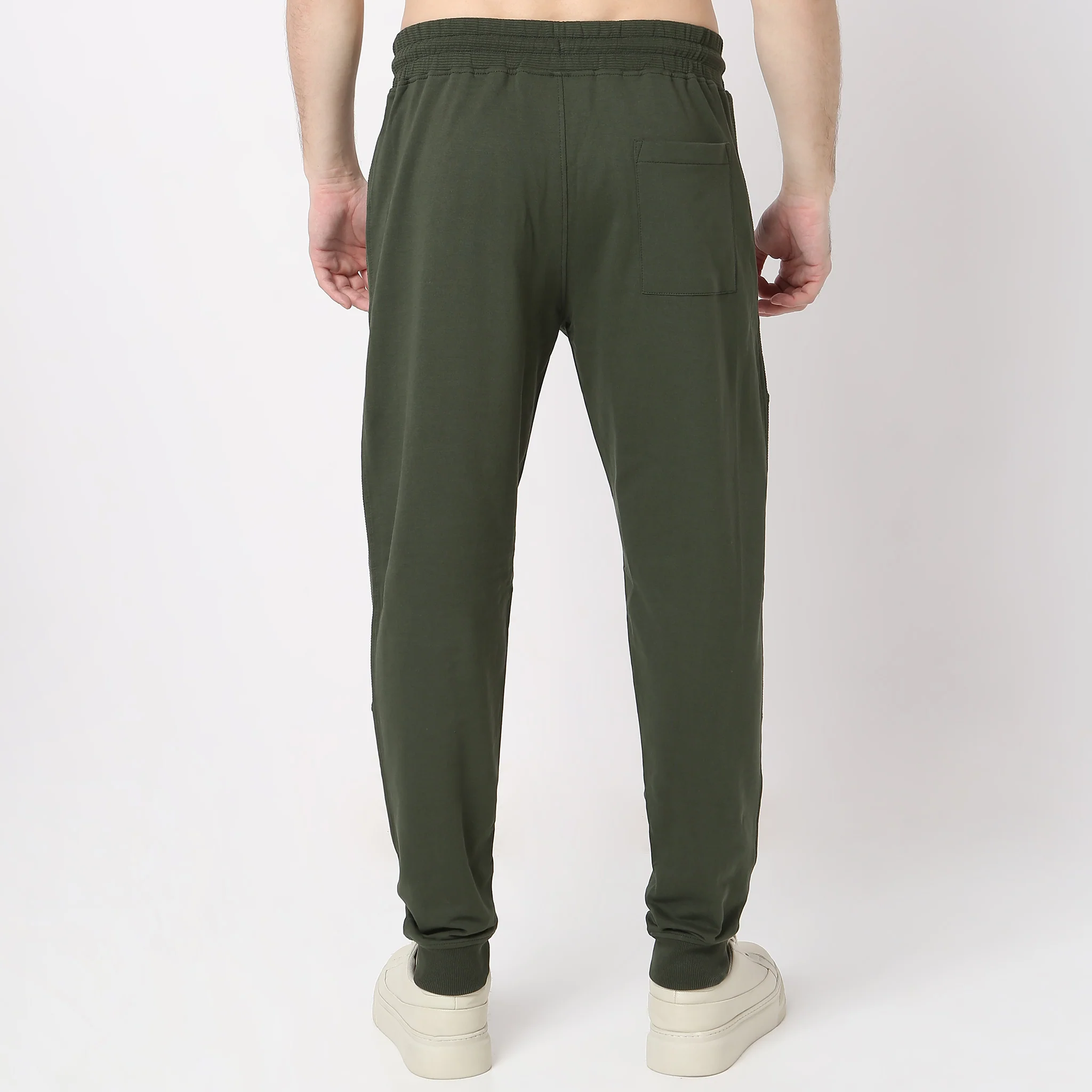 Moto Joggersᵉˣ Stretchable With Ribbed Panel - Image 8