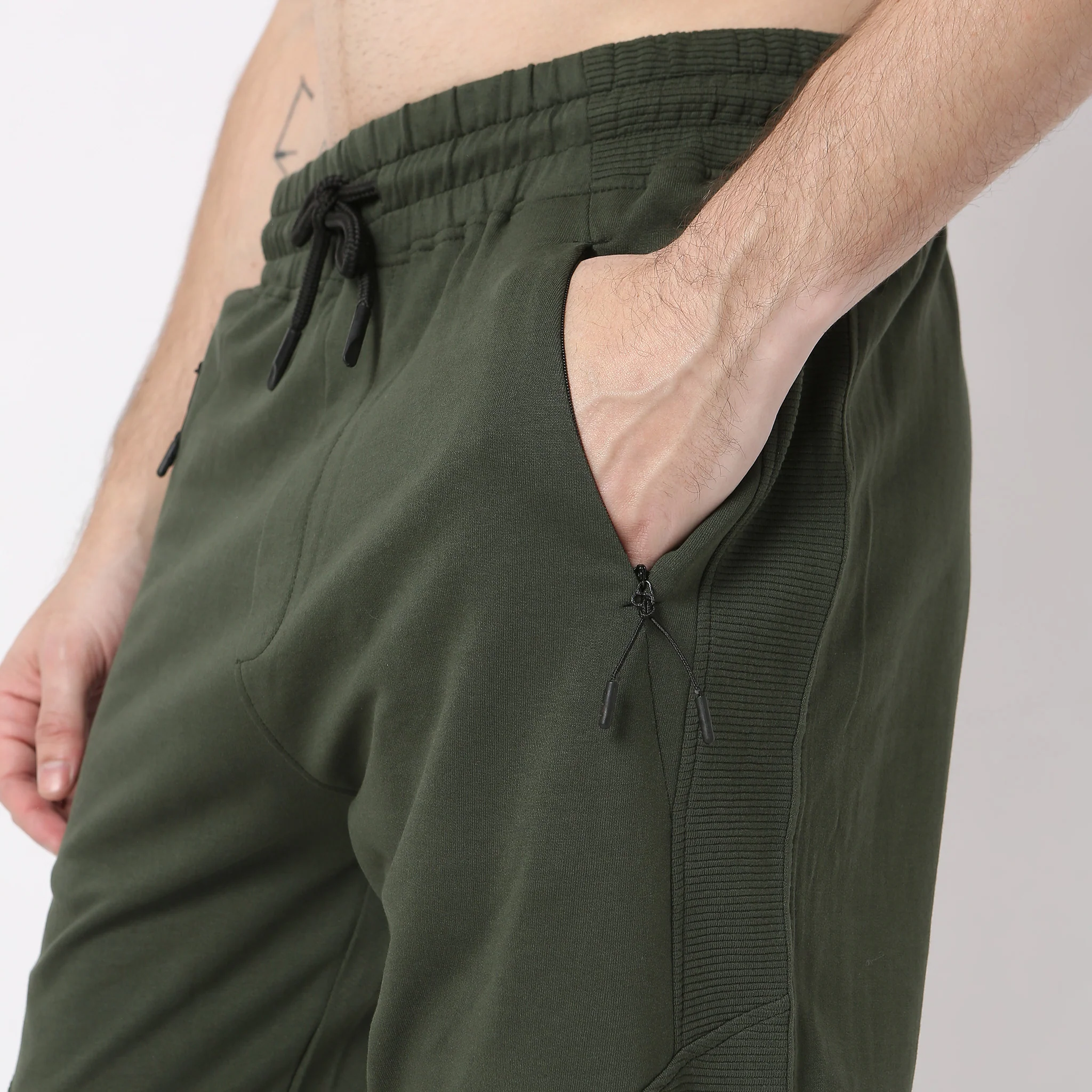 Moto Joggersᵉˣ Stretchable With Ribbed Panel - Image 9