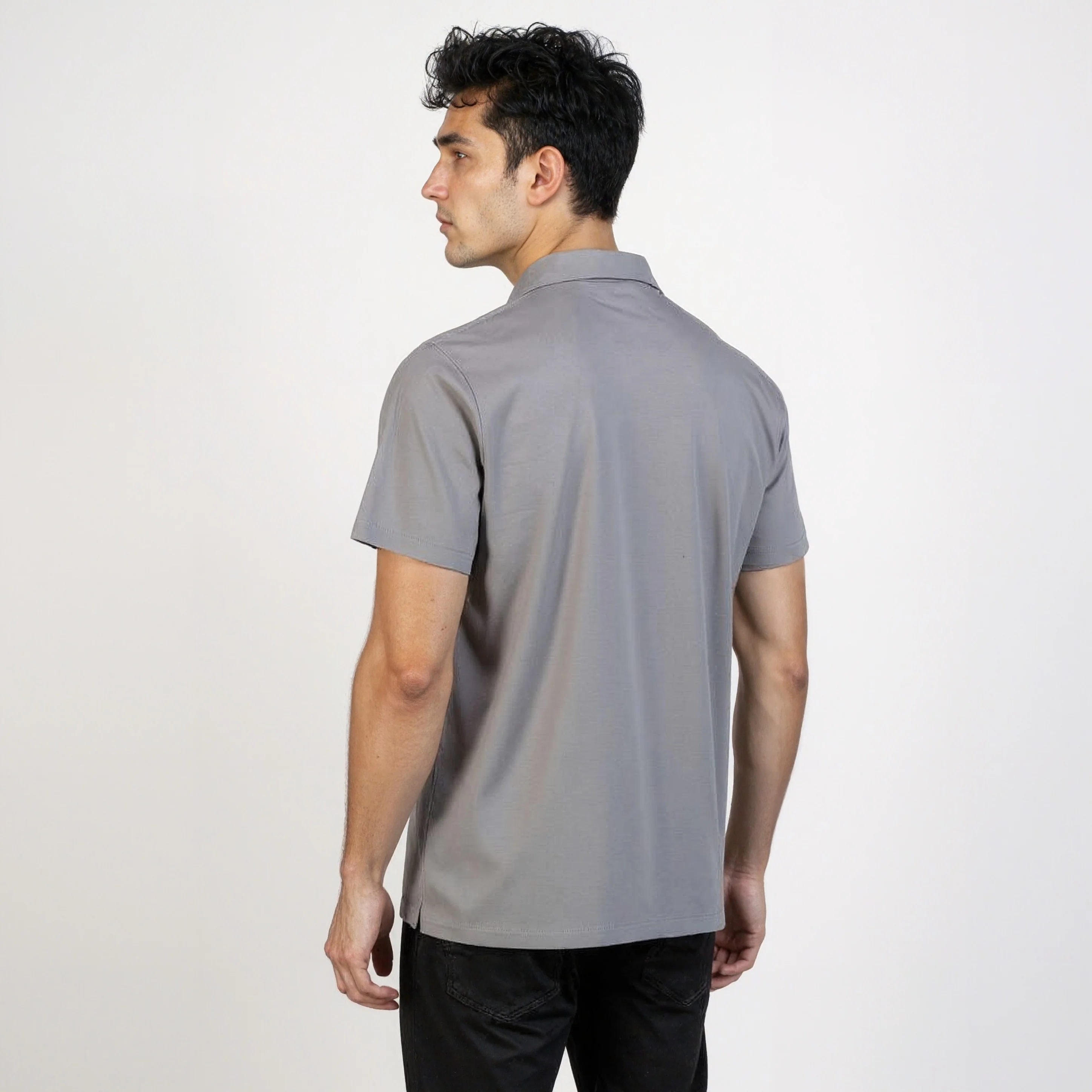 Baeᵉˣ Shirt Cotton Rich Knitted Half Sleeve Camp Collar - Image 33