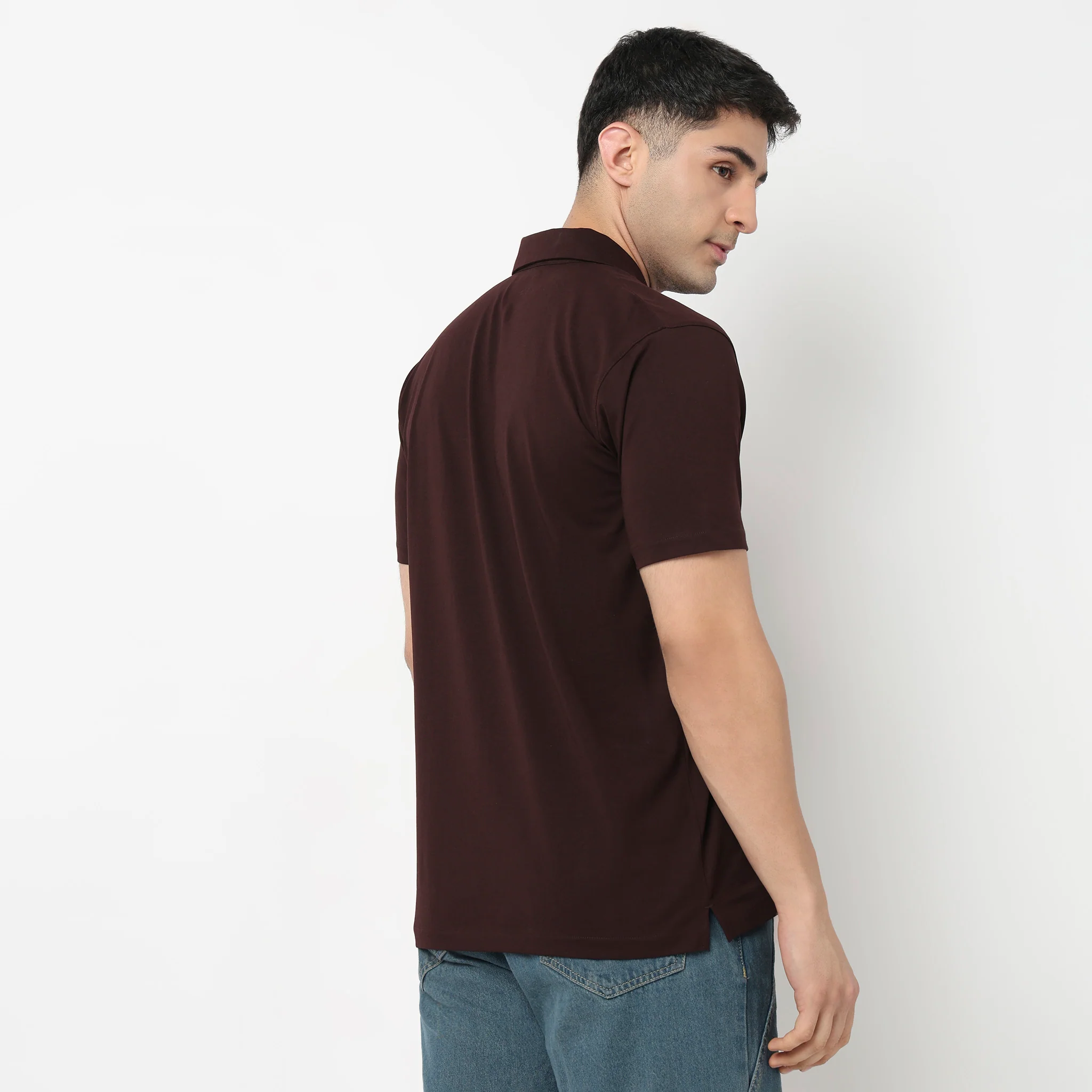Baeᵉˣ Shirt Cotton Rich Knitted Half Sleeve Camp Collar - Image 38