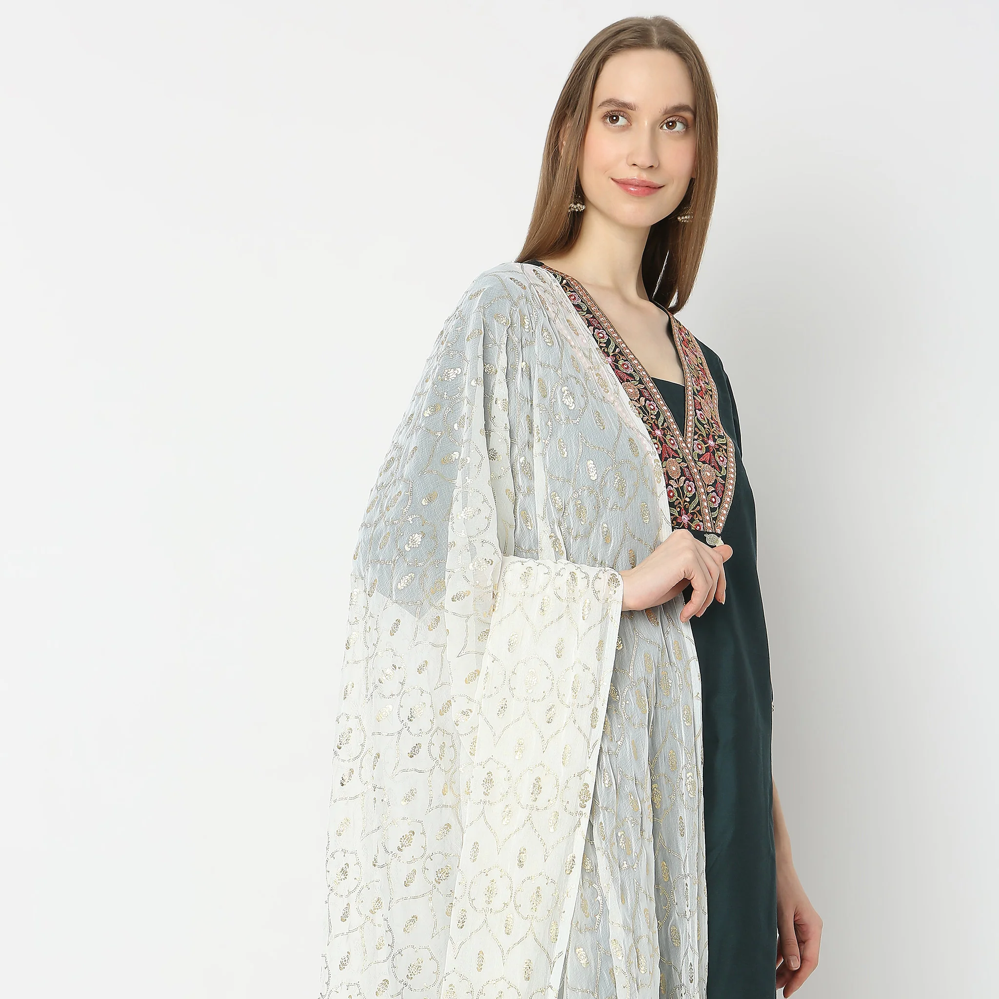 Nylon Embellished Dupatta - Image 9