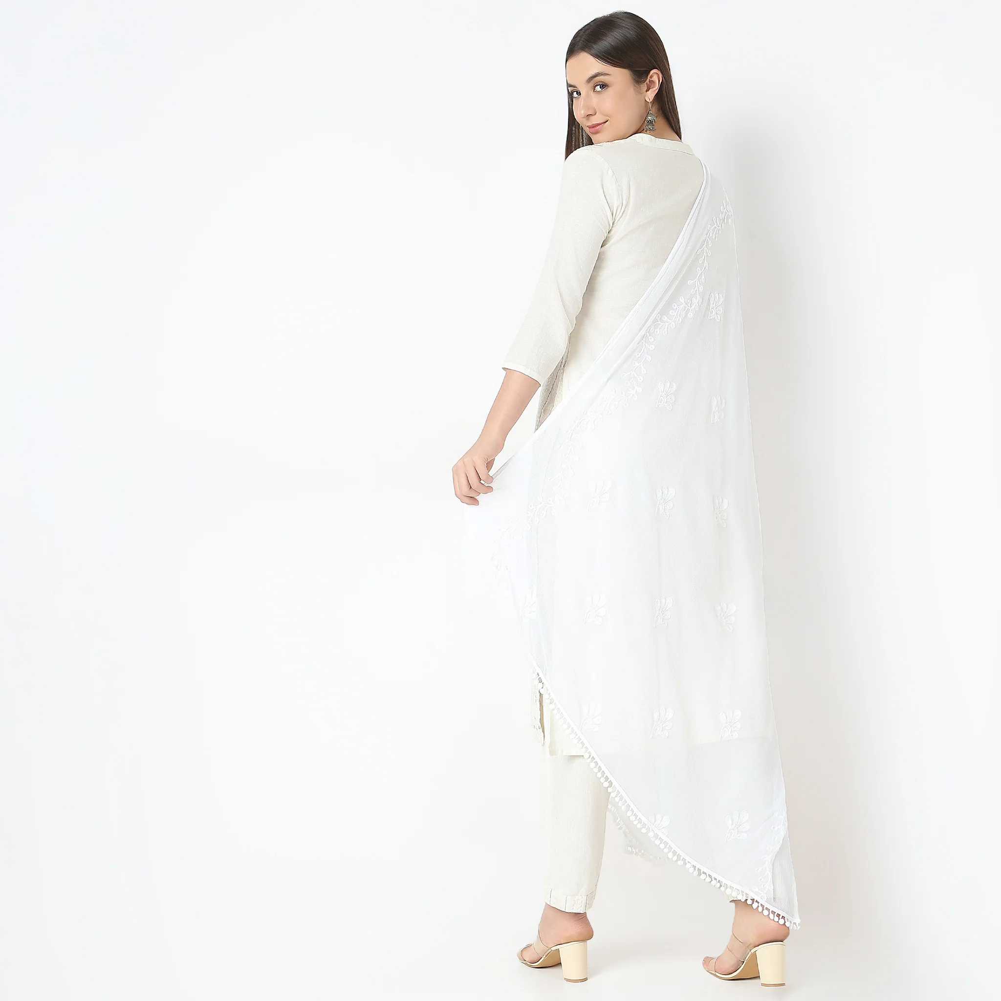 Nylon Embroidered Dupatta - Image 11