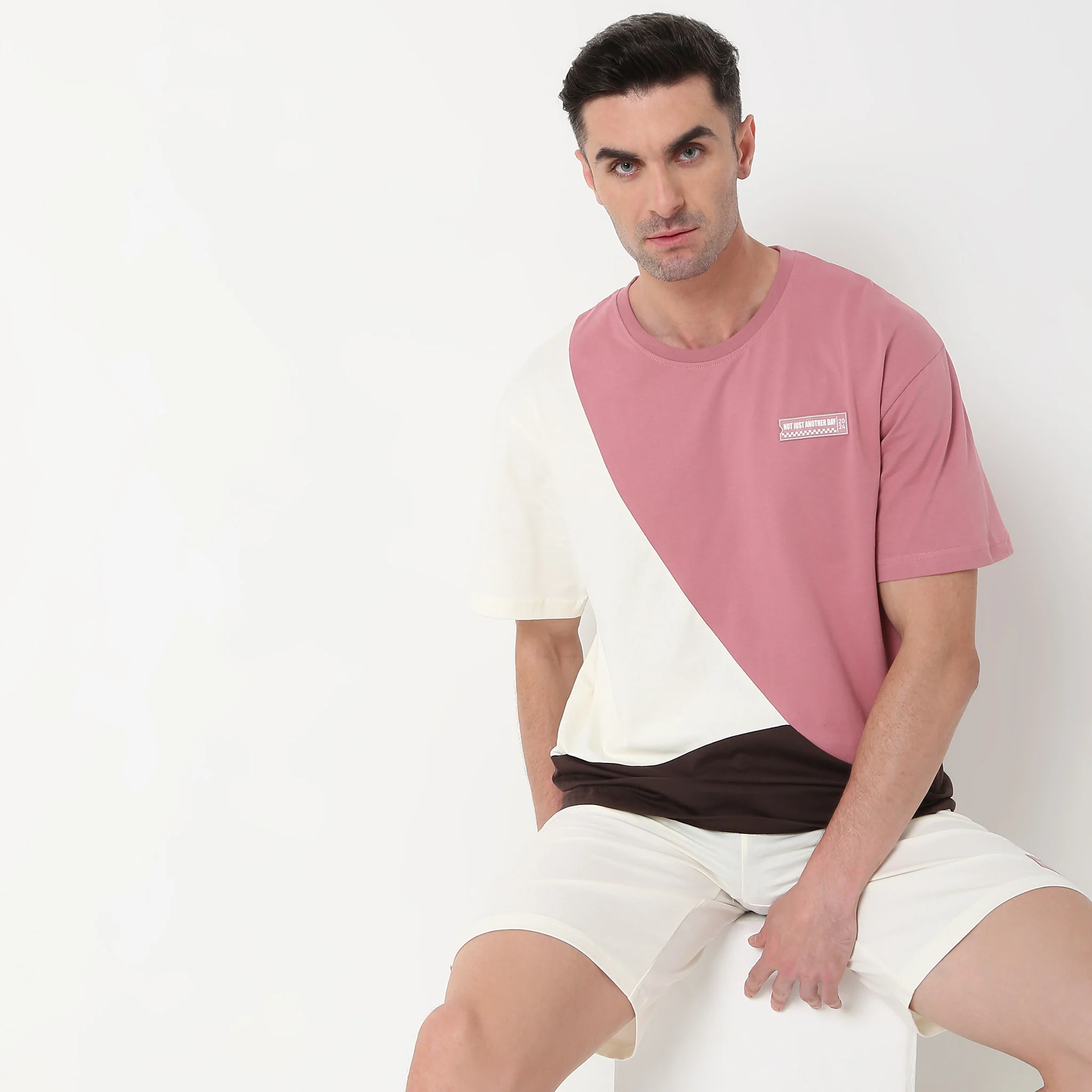 Oversize Uni-Sets Color Block T-Shirt - Image 2