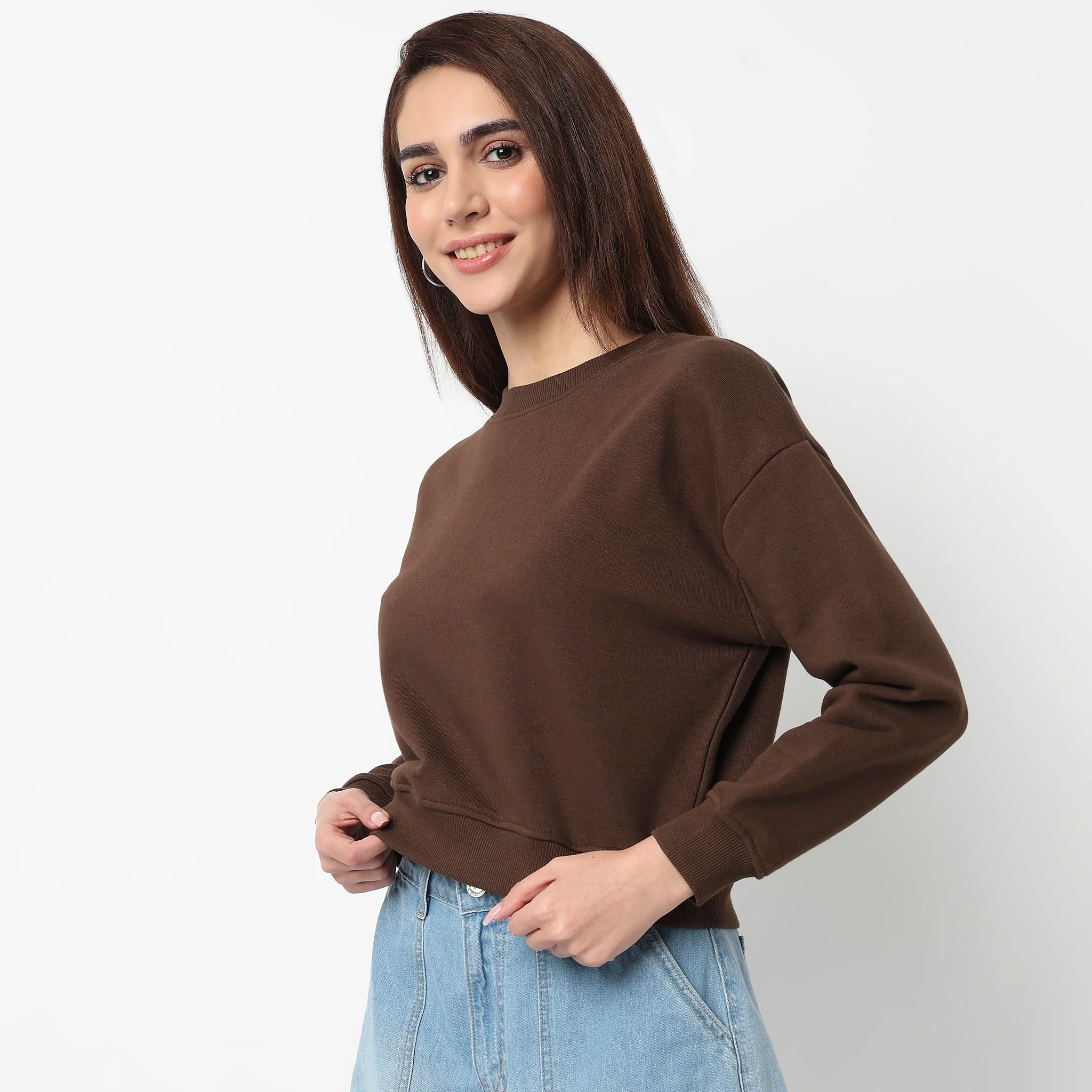 Oversize Cotton Cropped Sweatshirt - Image 10