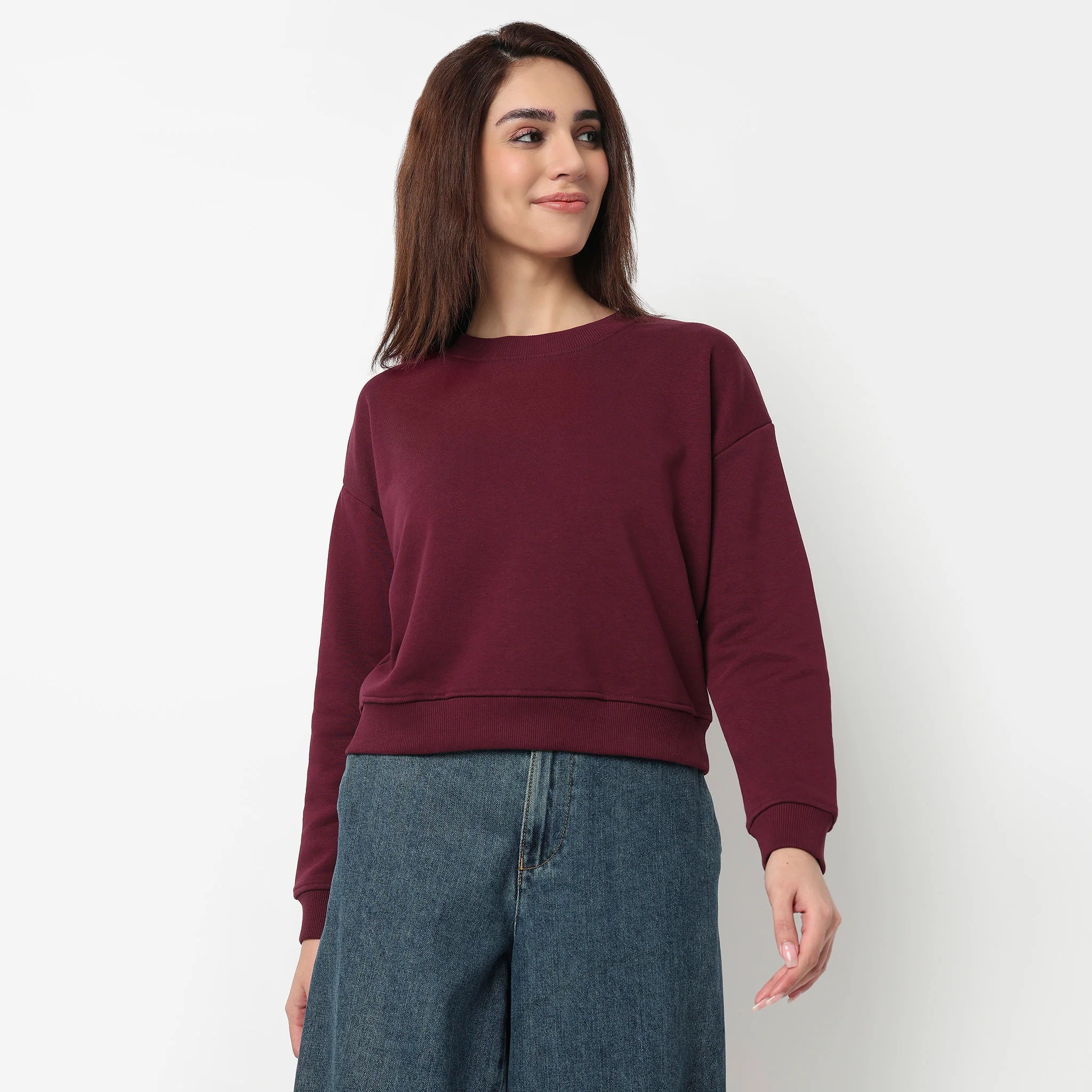 Oversize Cotton Cropped Sweatshirt - Image 17