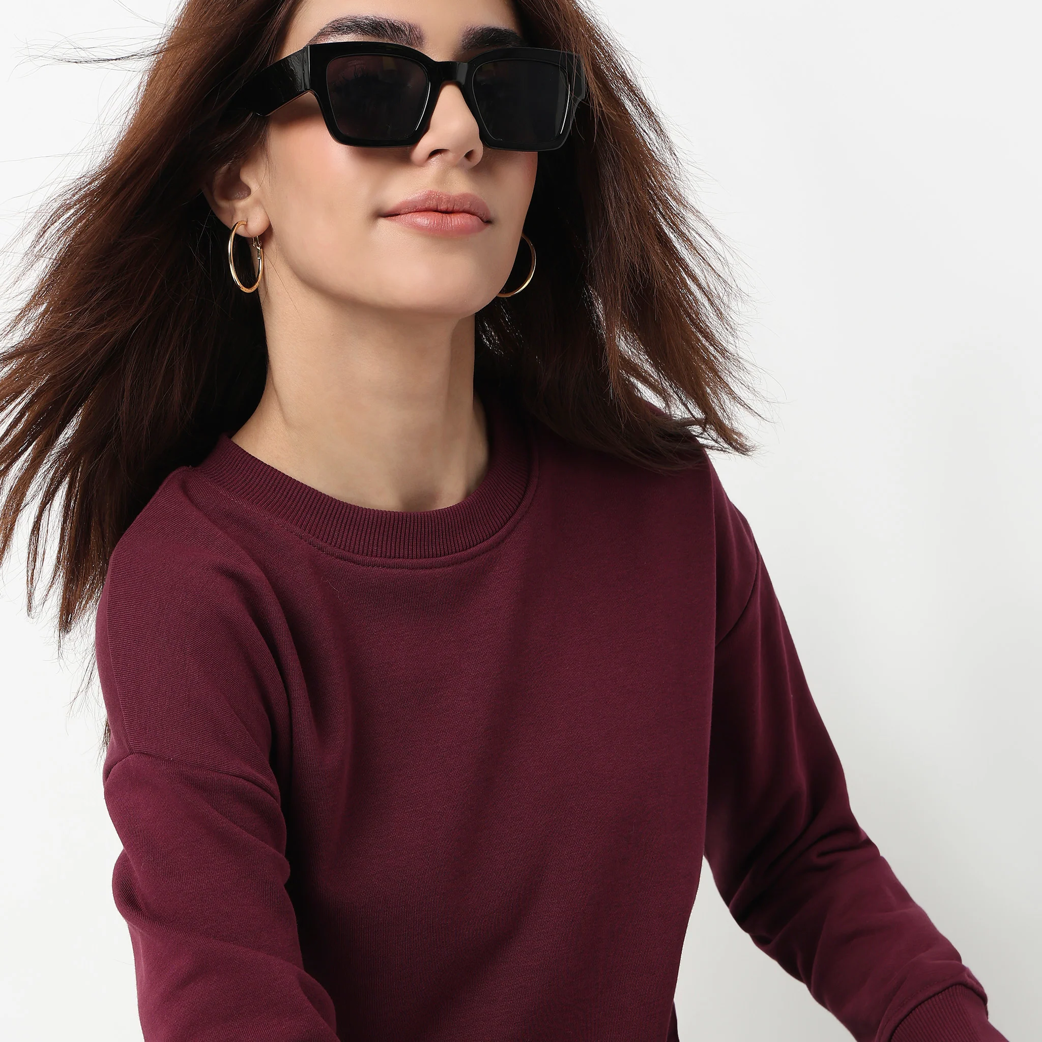 Oversize Cotton Cropped Sweatshirt - Image 19