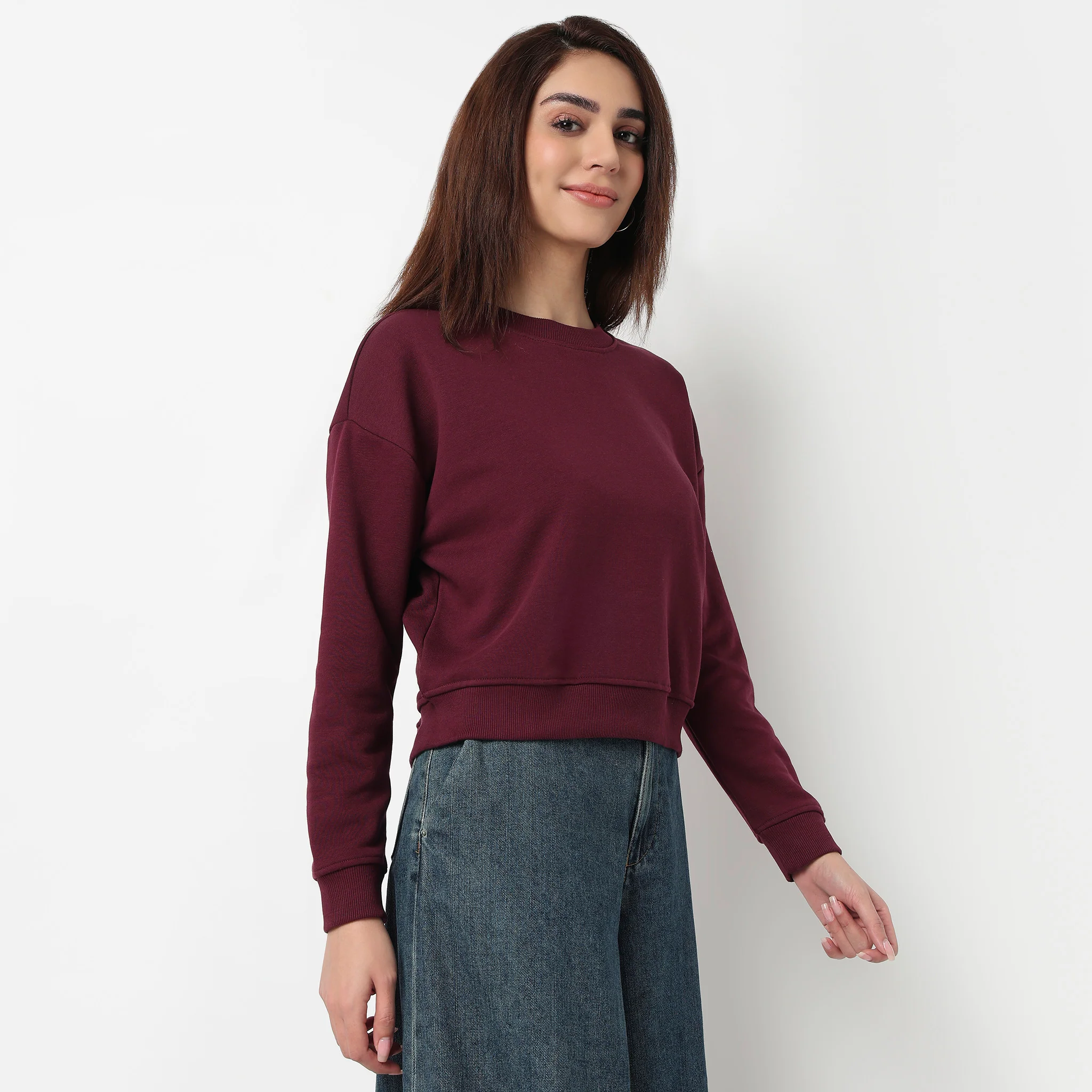 Oversize Cotton Cropped Sweatshirt - Image 20