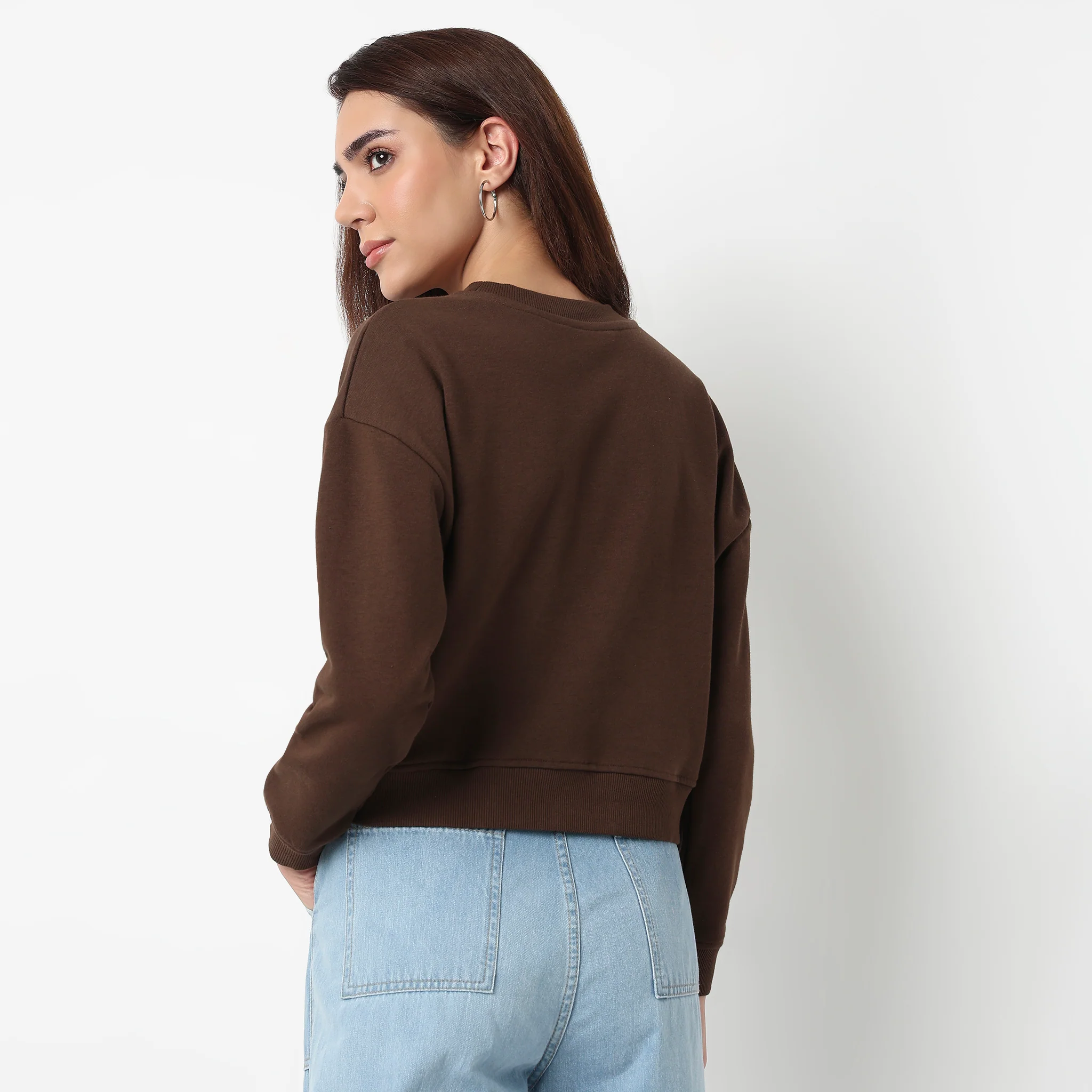 Oversize Cotton Cropped Sweatshirt - Image 8