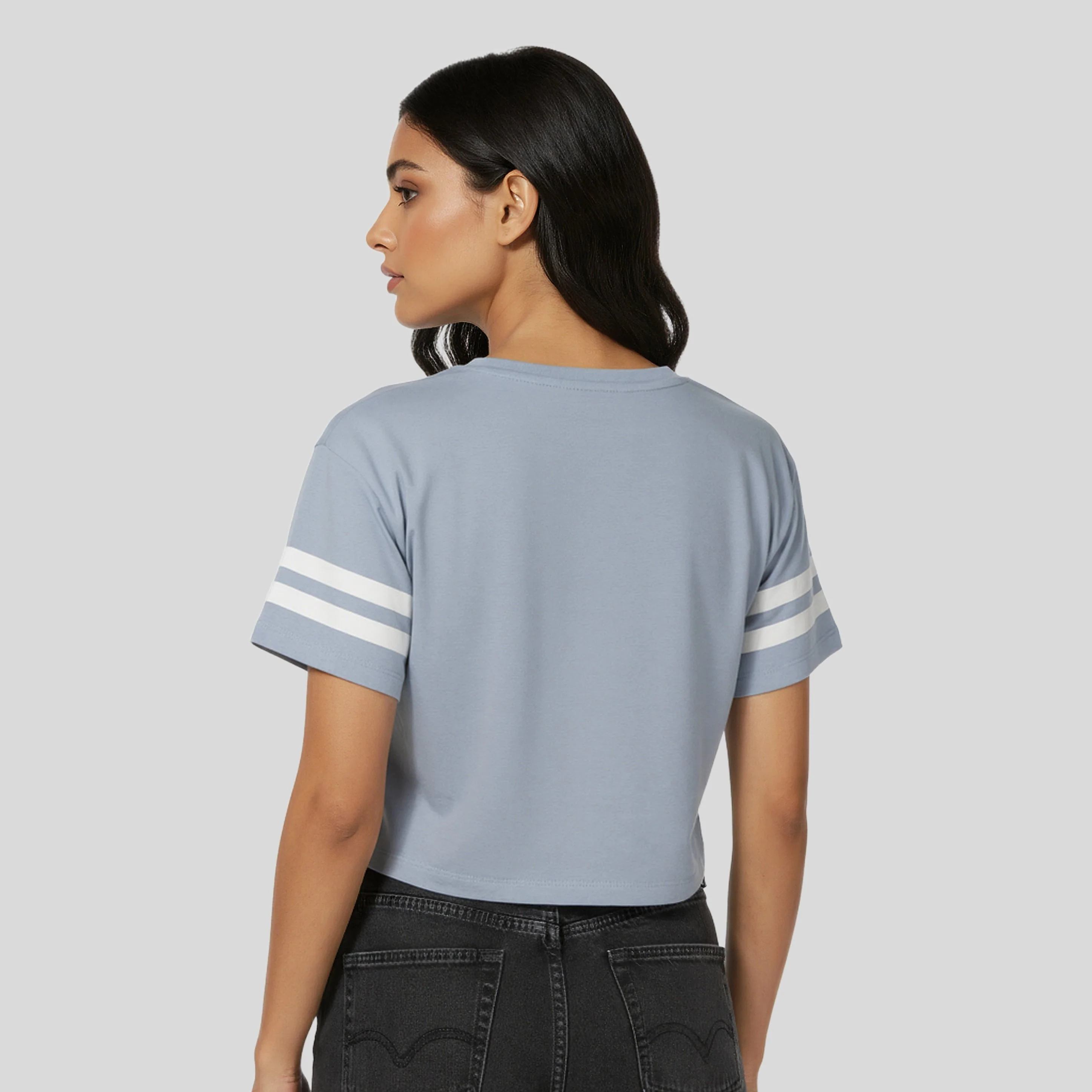 Oversize Cotton Graphic Crop T-Shirt - Image 3