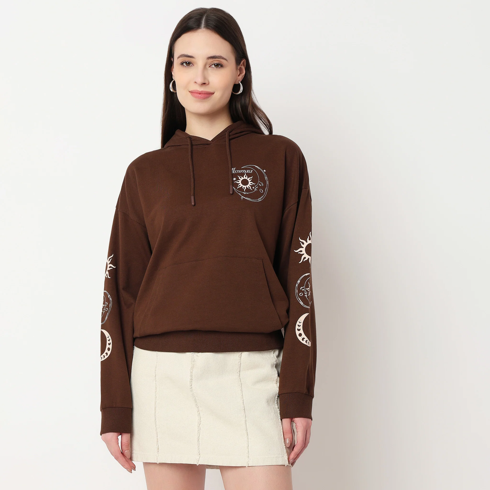 Oversize Cotton Graphic Hoodie Sweat Tee - Image 2