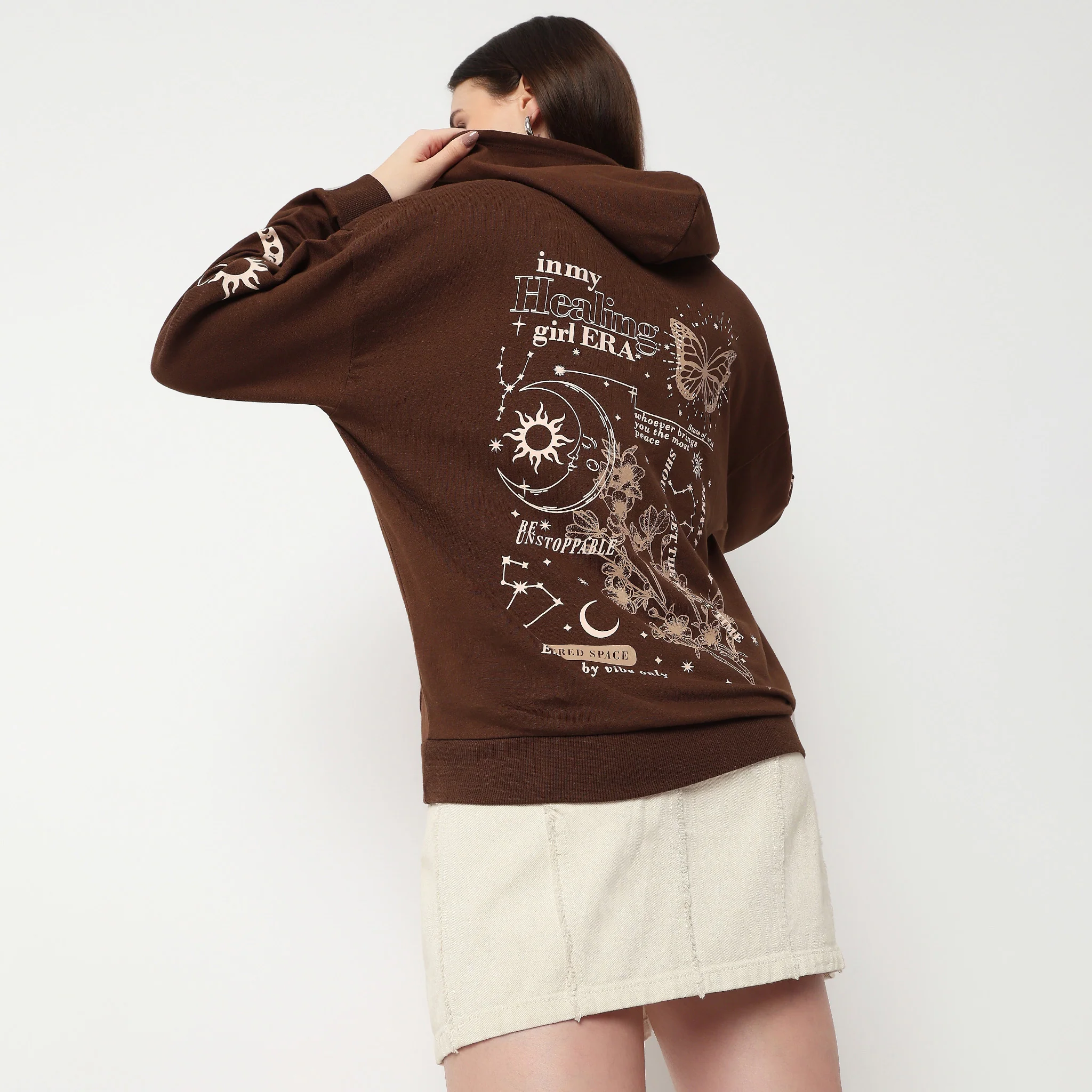 Oversize Cotton Graphic Hoodie Sweat Tee - Image 3