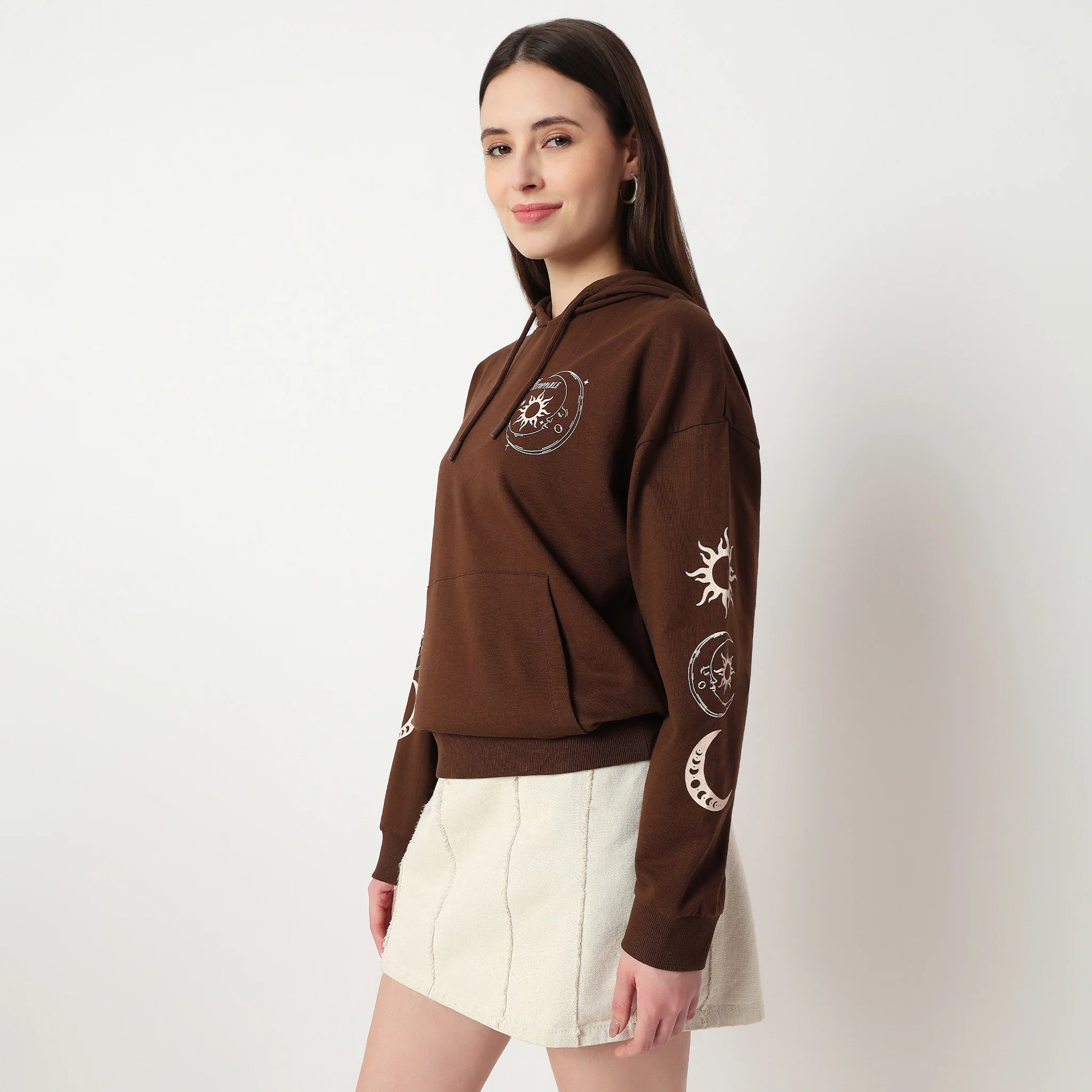 Oversize Cotton Graphic Hoodie Sweat Tee - Image 5