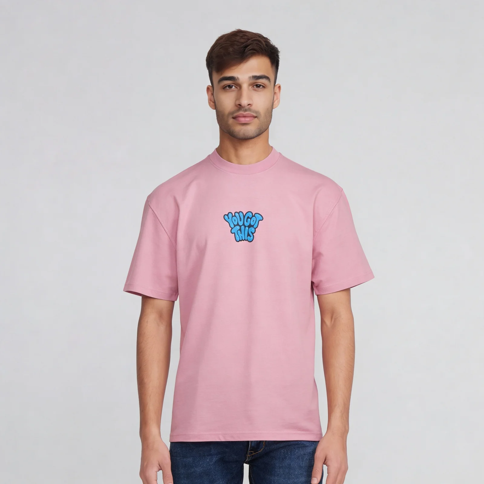 Oversize Cotton Graphic Slogan T-Shirt - Image 2