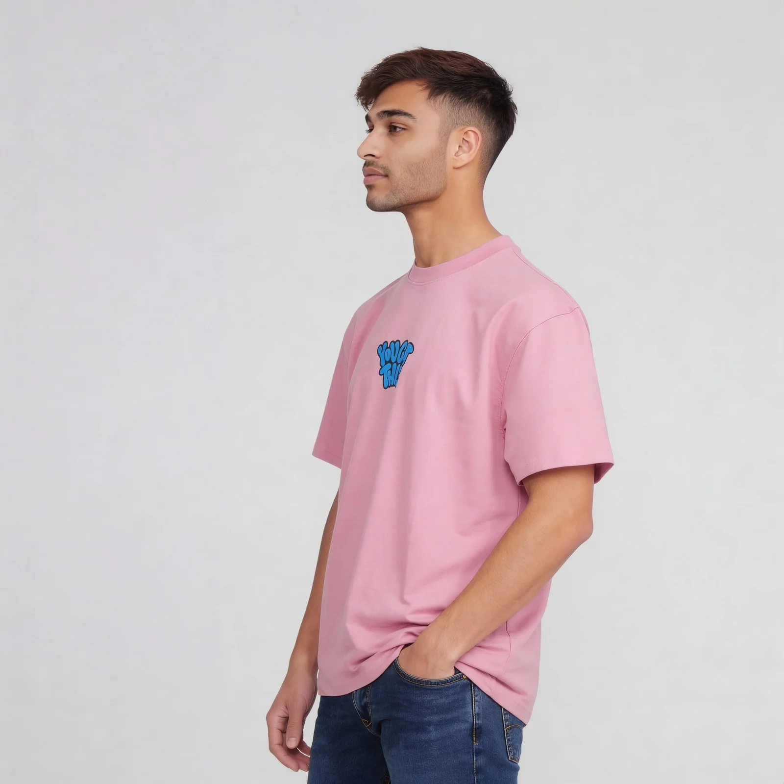 Oversize Cotton Graphic Slogan T-Shirt - Image 5