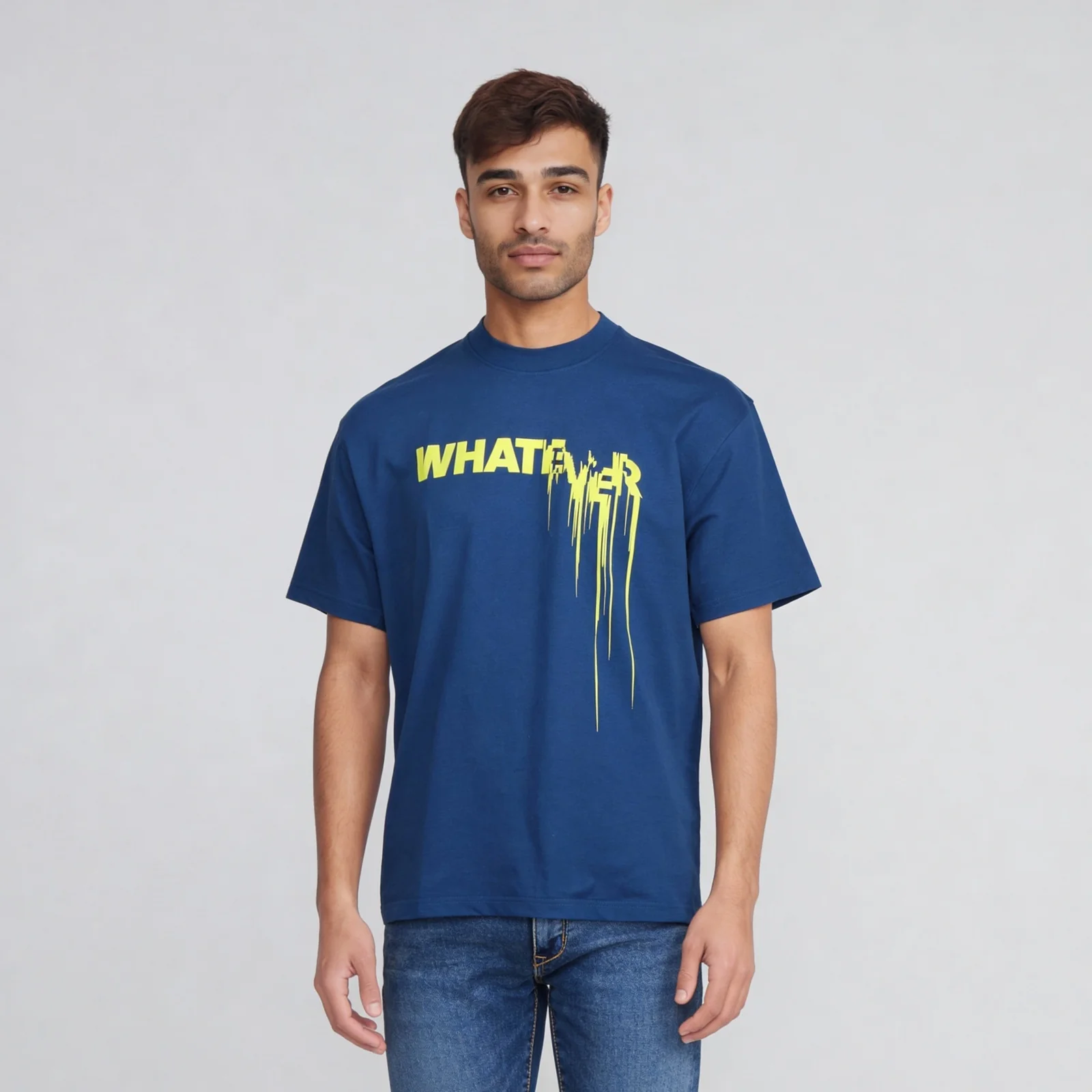 Oversize Cotton Graphic Slogan T-Shirt - Image 2