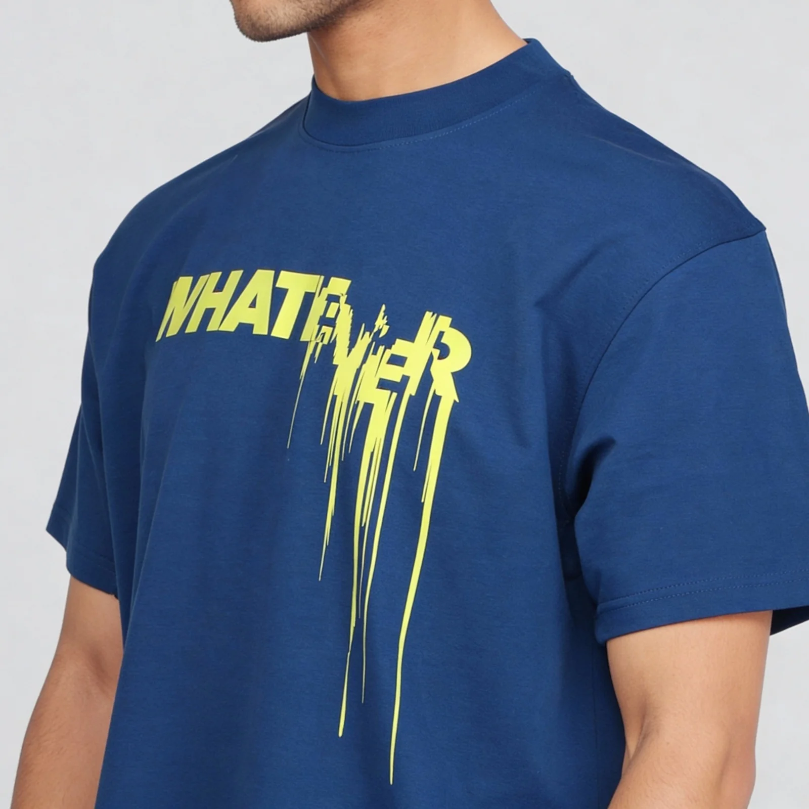 Oversize Cotton Graphic Slogan T-Shirt - Image 4