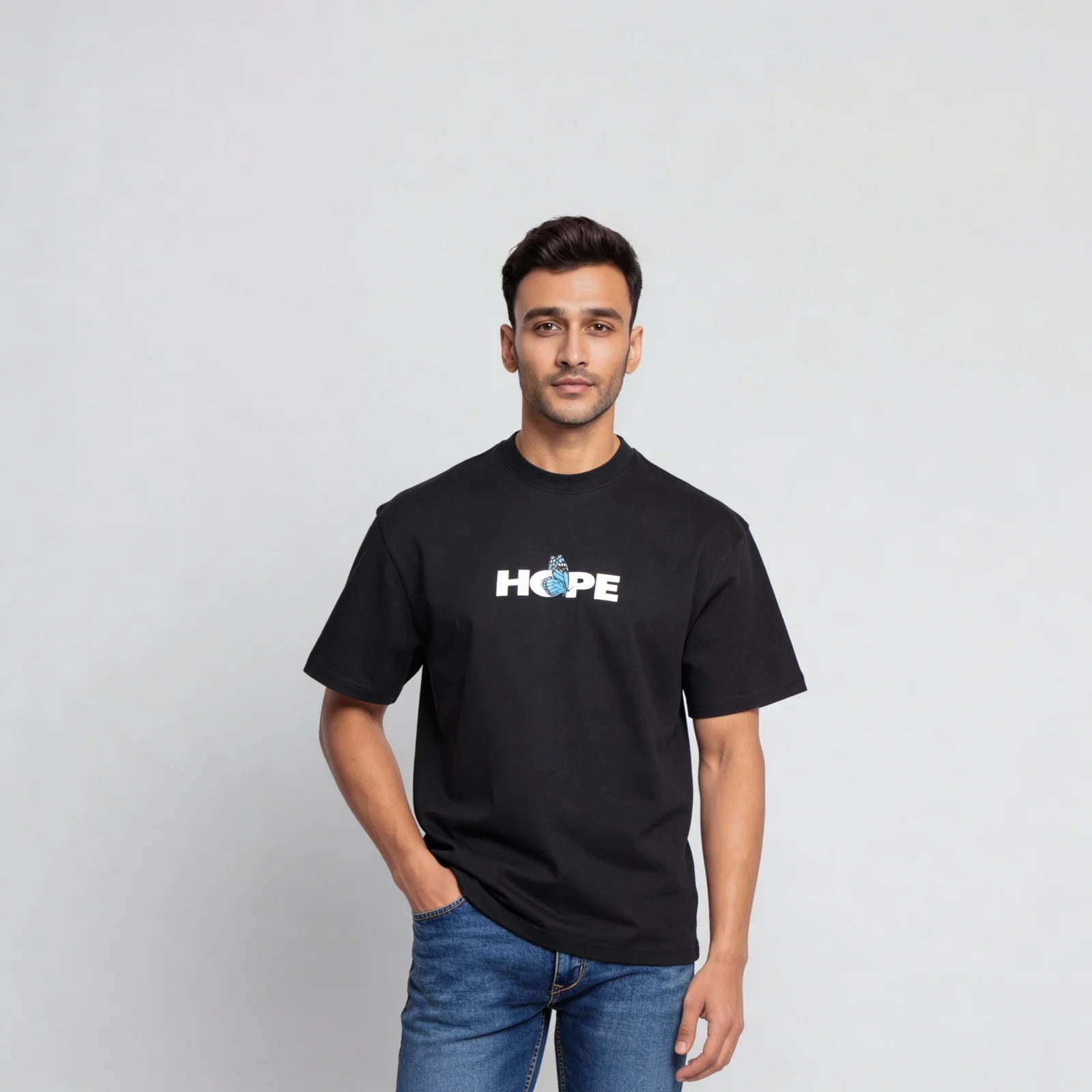 Oversize Cotton Graphic Slogan T-Shirt - Image 2
