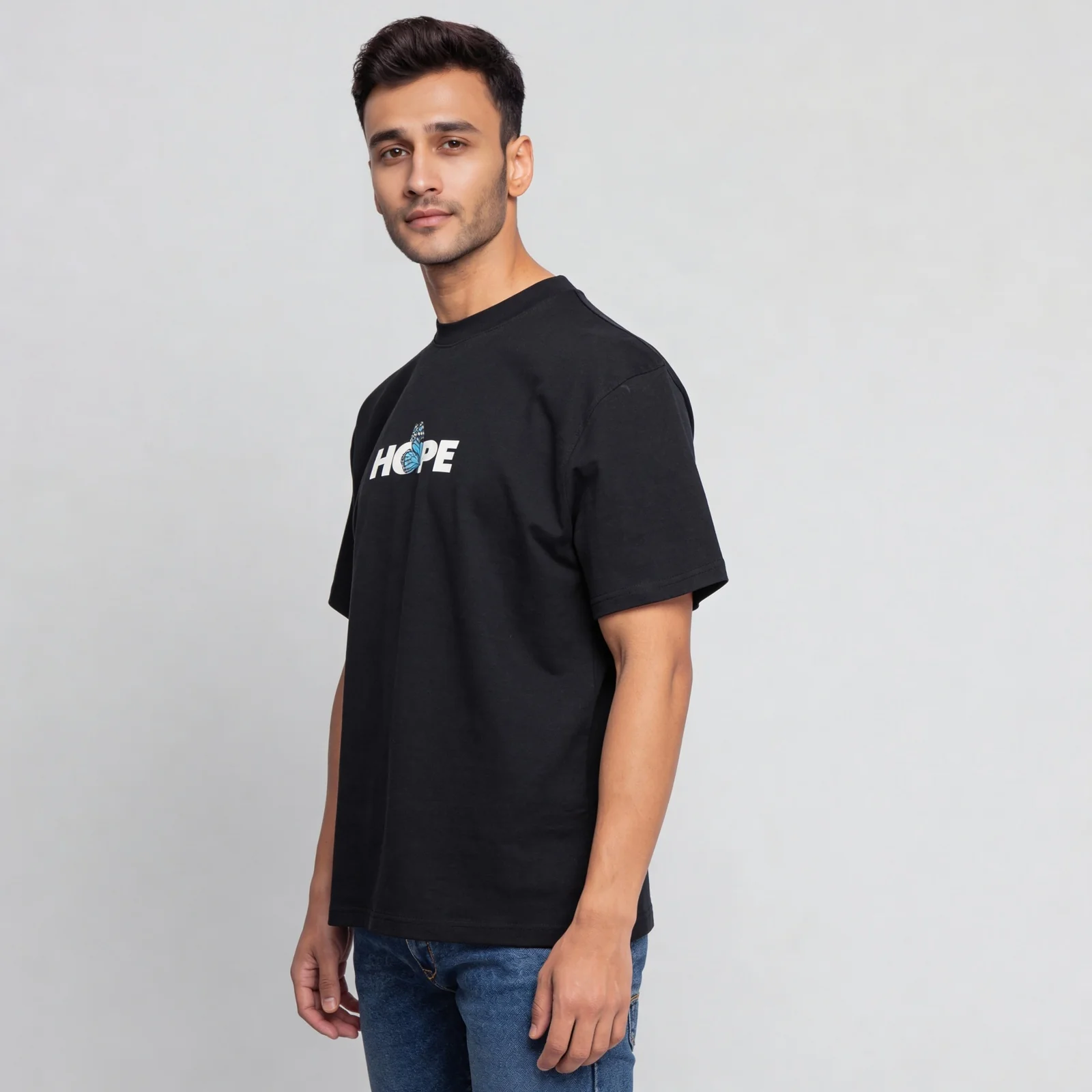 Oversize Cotton Graphic Slogan T-Shirt - Image 5