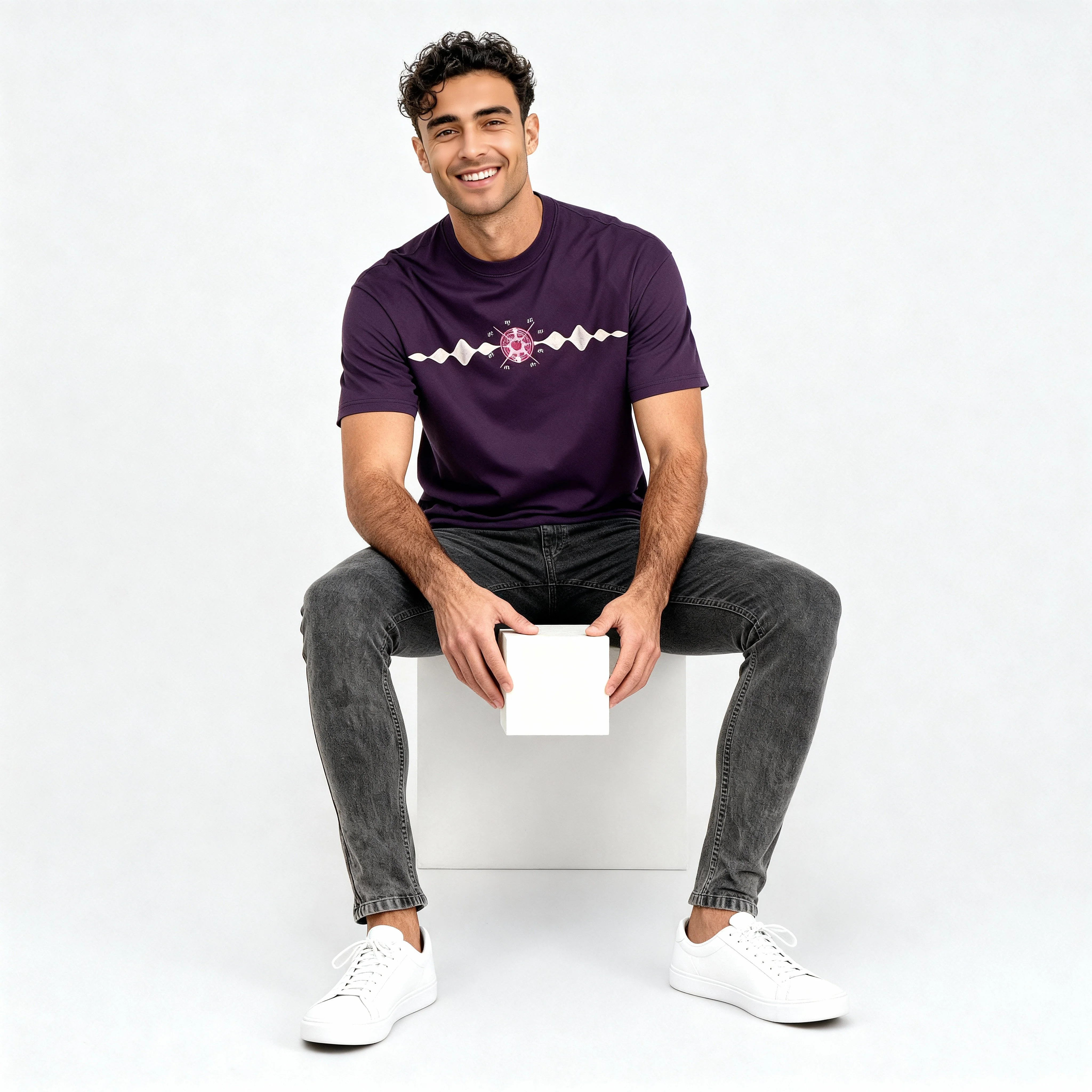 Oversize Cotton Karaoke Graphic T-Shirt