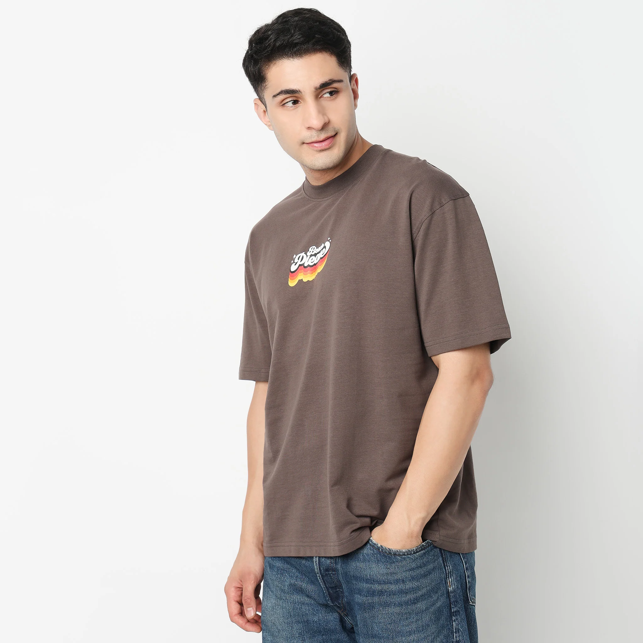 Oversize Cotton Slogan T-Shirt - Image 5