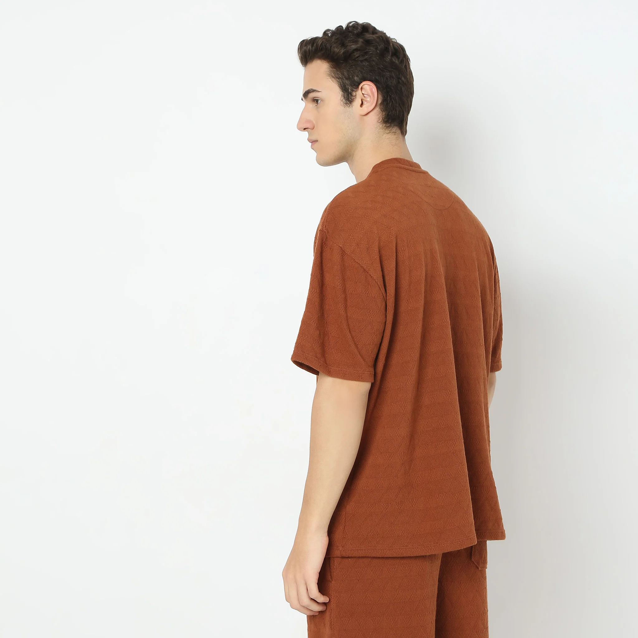 Oversize Crew Neck Structured T-Shirt - Image 3