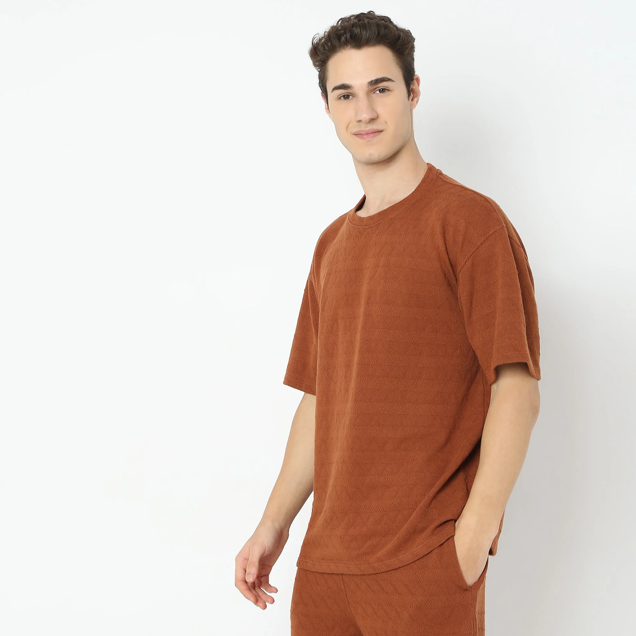 Oversize Crew Neck Structured T-Shirt - Image 4