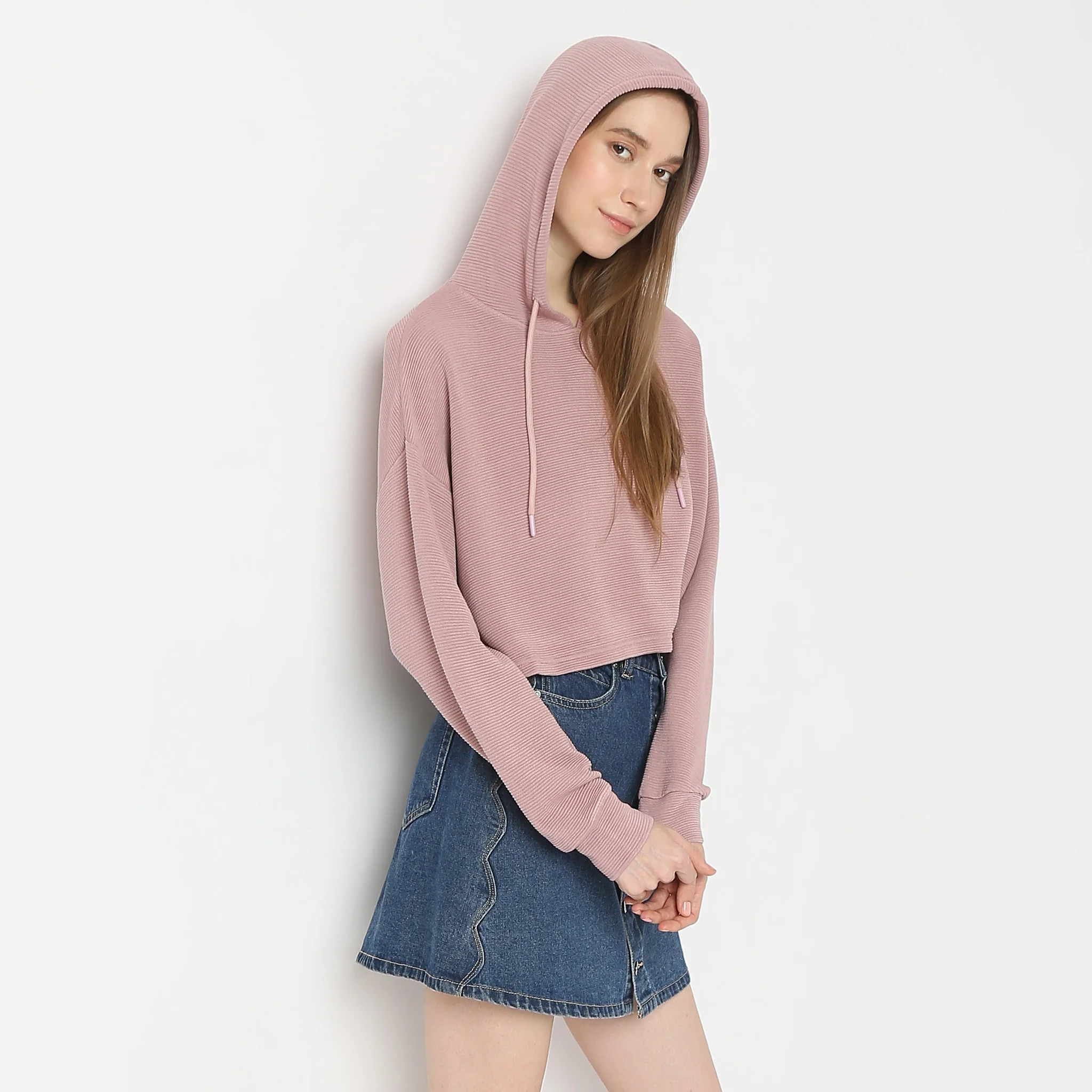 Oversize Cropped Straight Hem Sweat Tee - Image 6