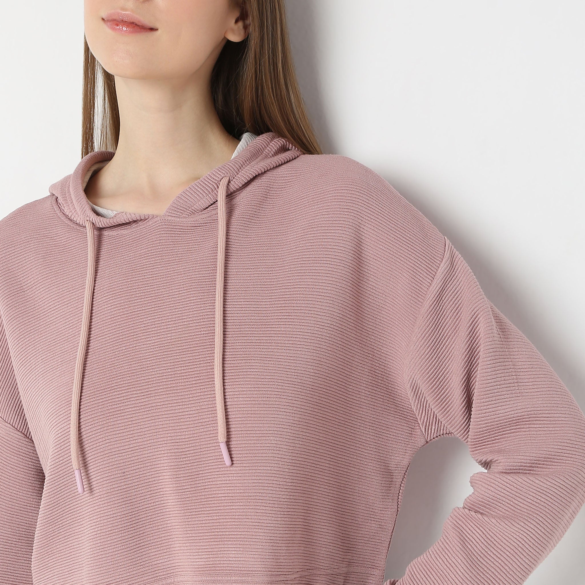 Oversize Cropped Straight Hem Sweat Tee - Image 9