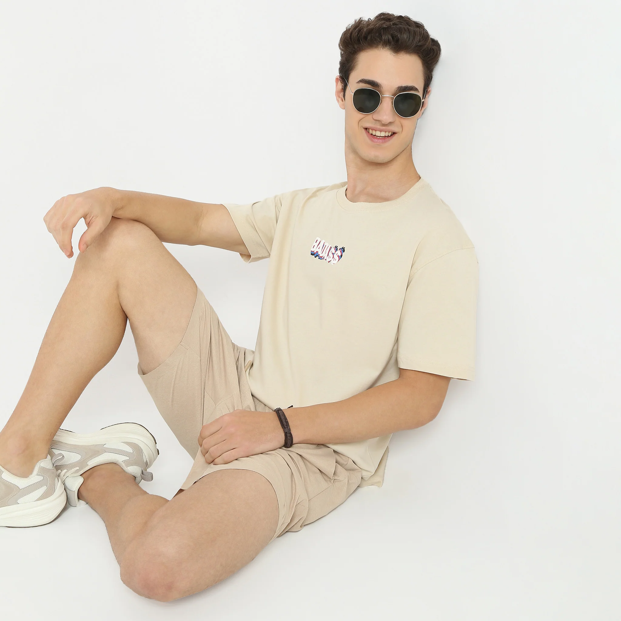 Oversize Graphic Crew Neck Slogan T-Shirt - Image 2