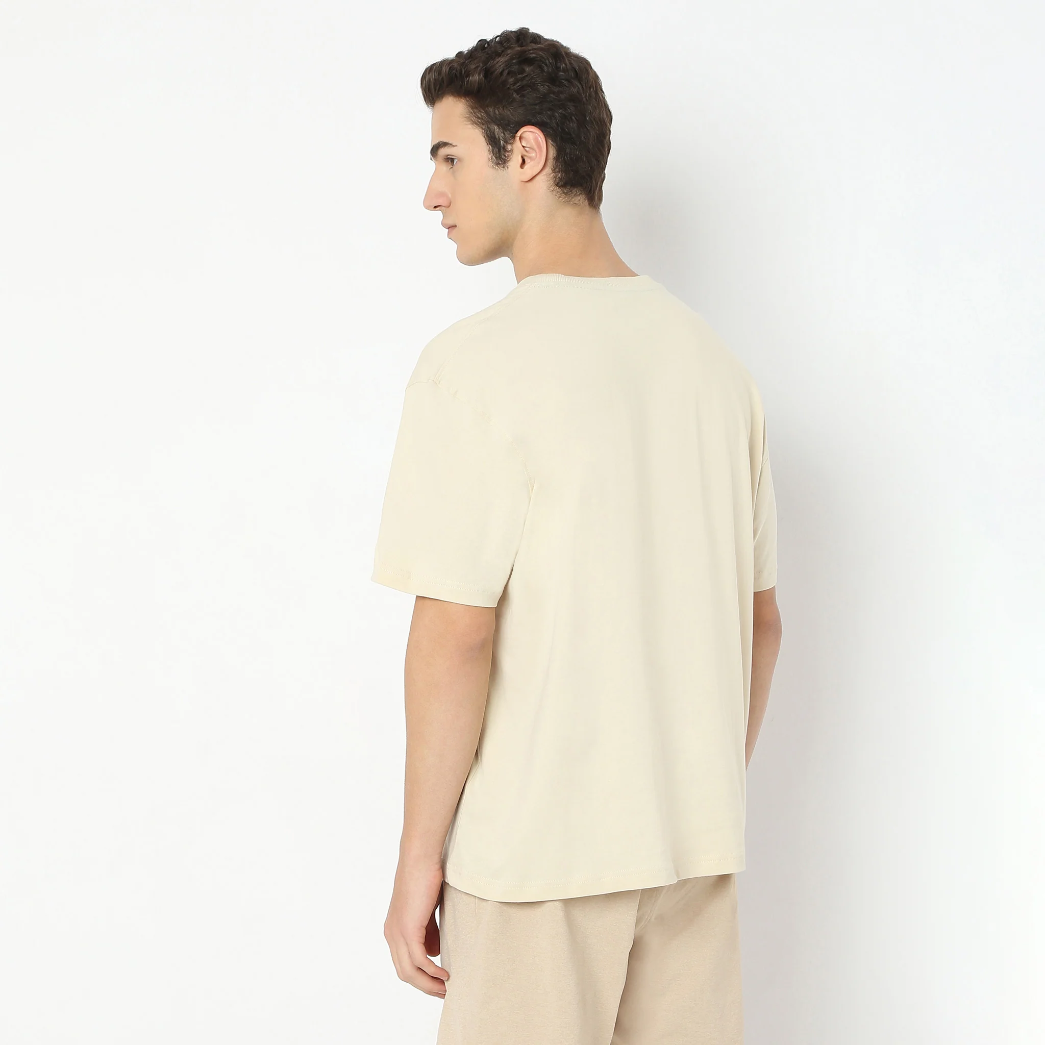 Oversize Graphic Crew Neck Slogan T-Shirt - Image 3