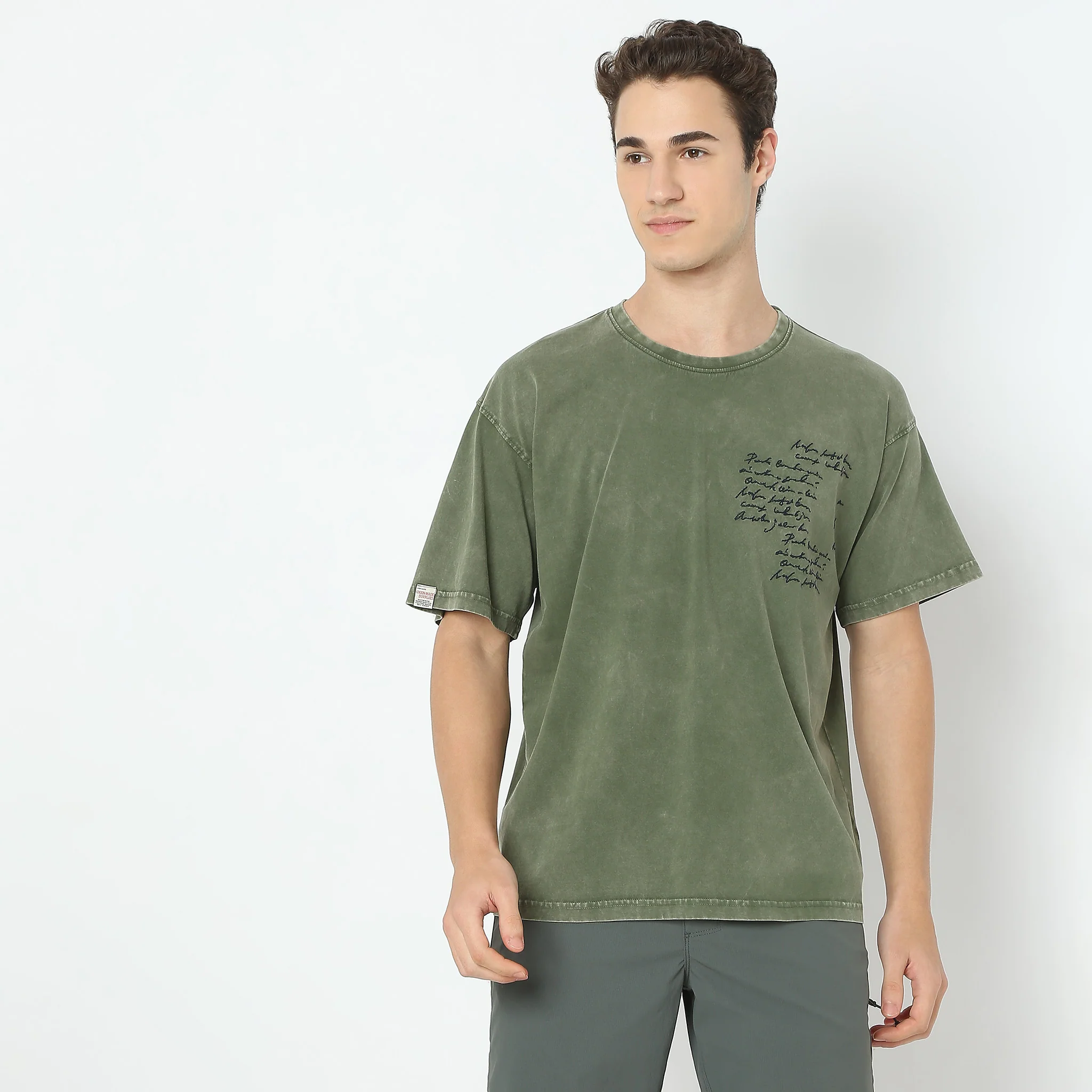 Oversize Graphic Crew Neck Union T-Shirt - Image 2