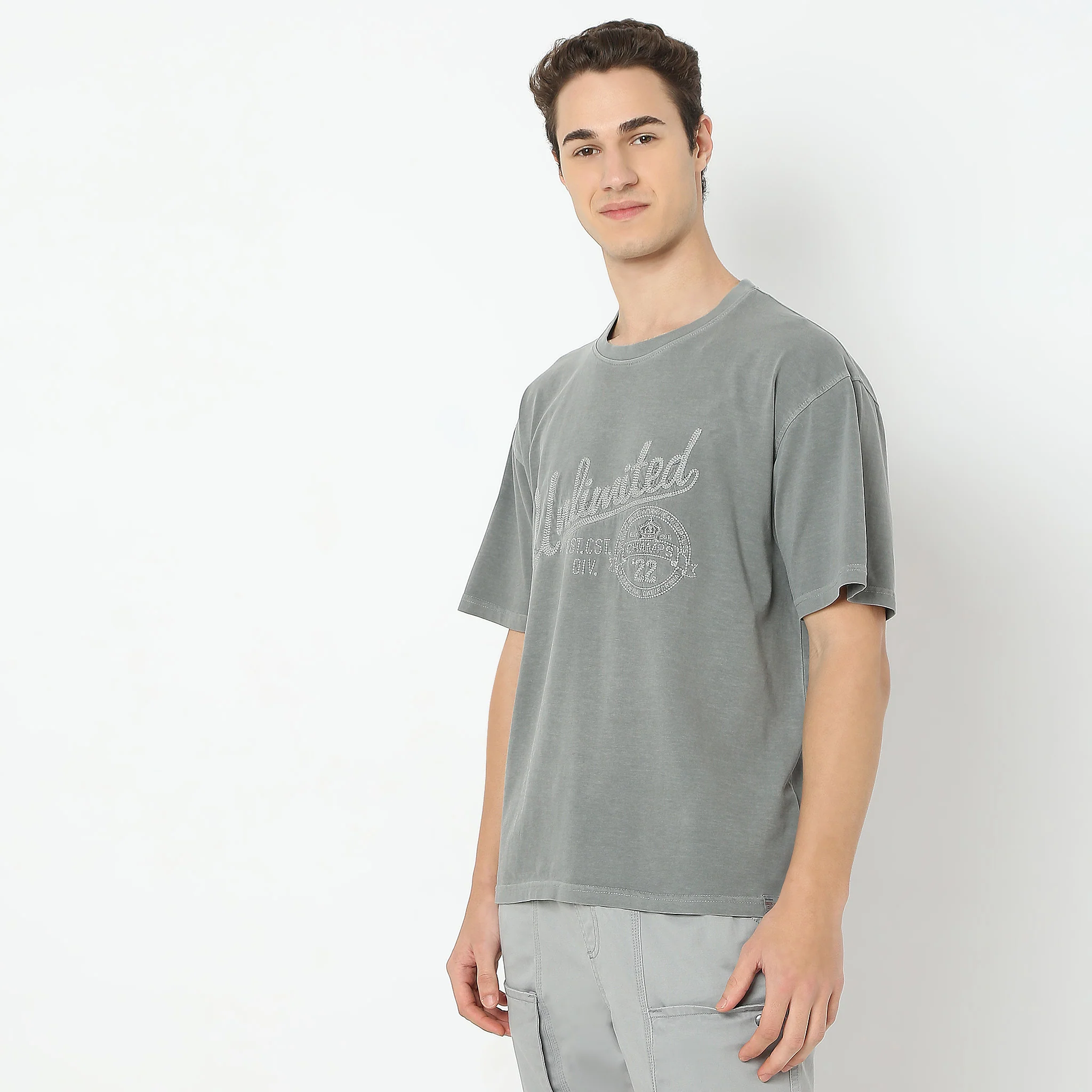 Oversize Graphic Crew Neck Union T-Shirt - Image 5