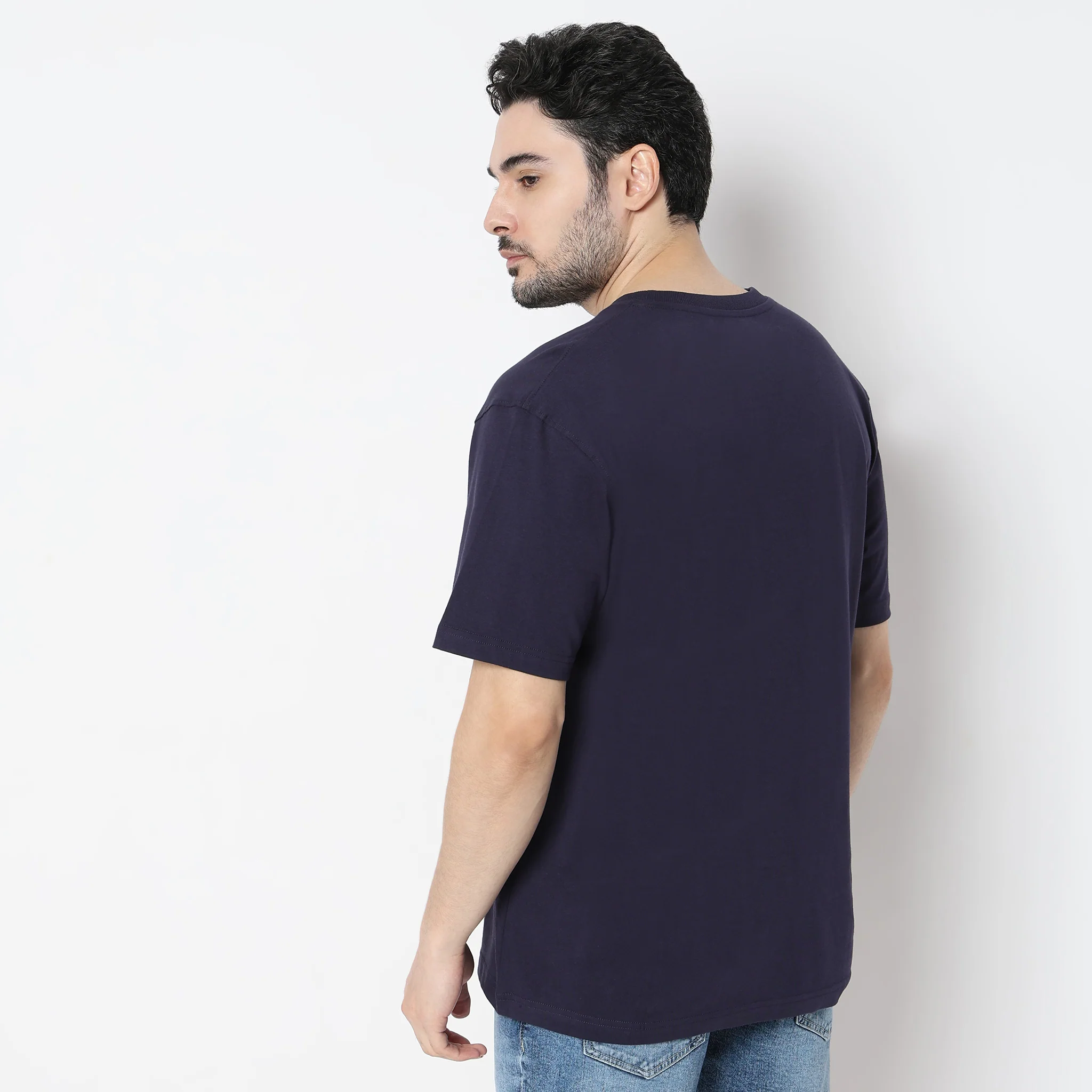 Oversize Graphic Crew Neck Slogan T-Shirt - Image 3
