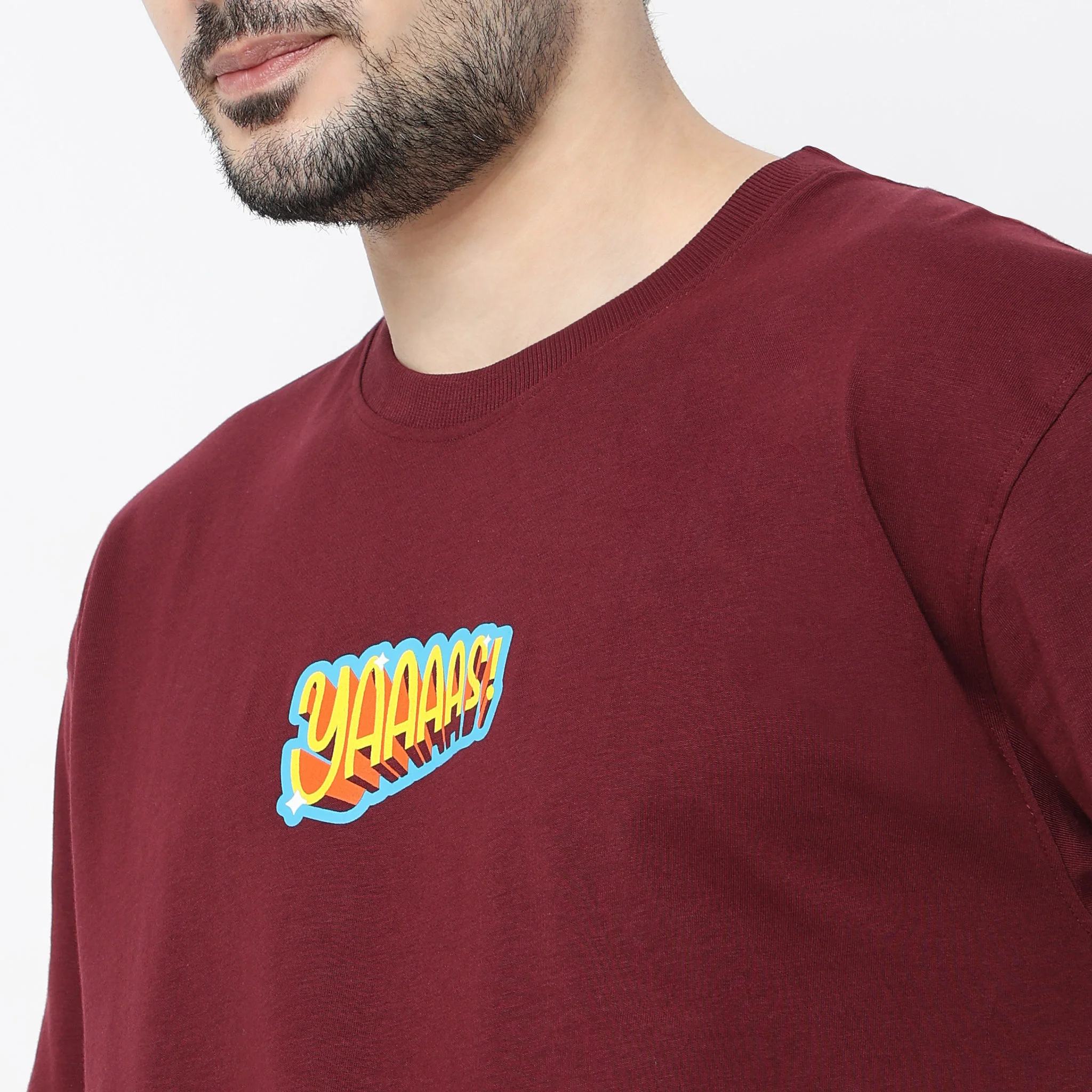 Oversize Graphic Crew Neck Slogan T-Shirt - Image 5