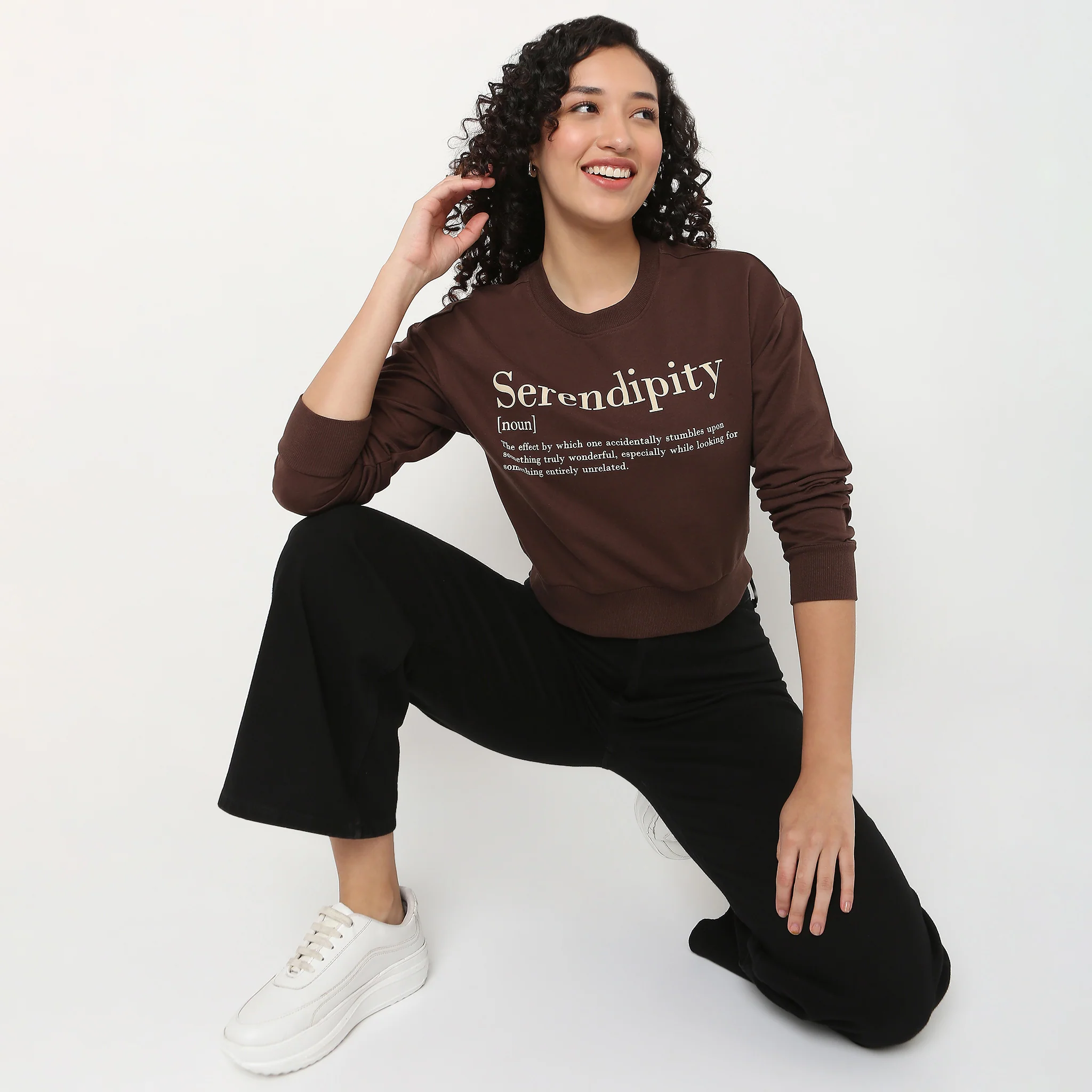 Graphic Oversize Crop Sweat Tee