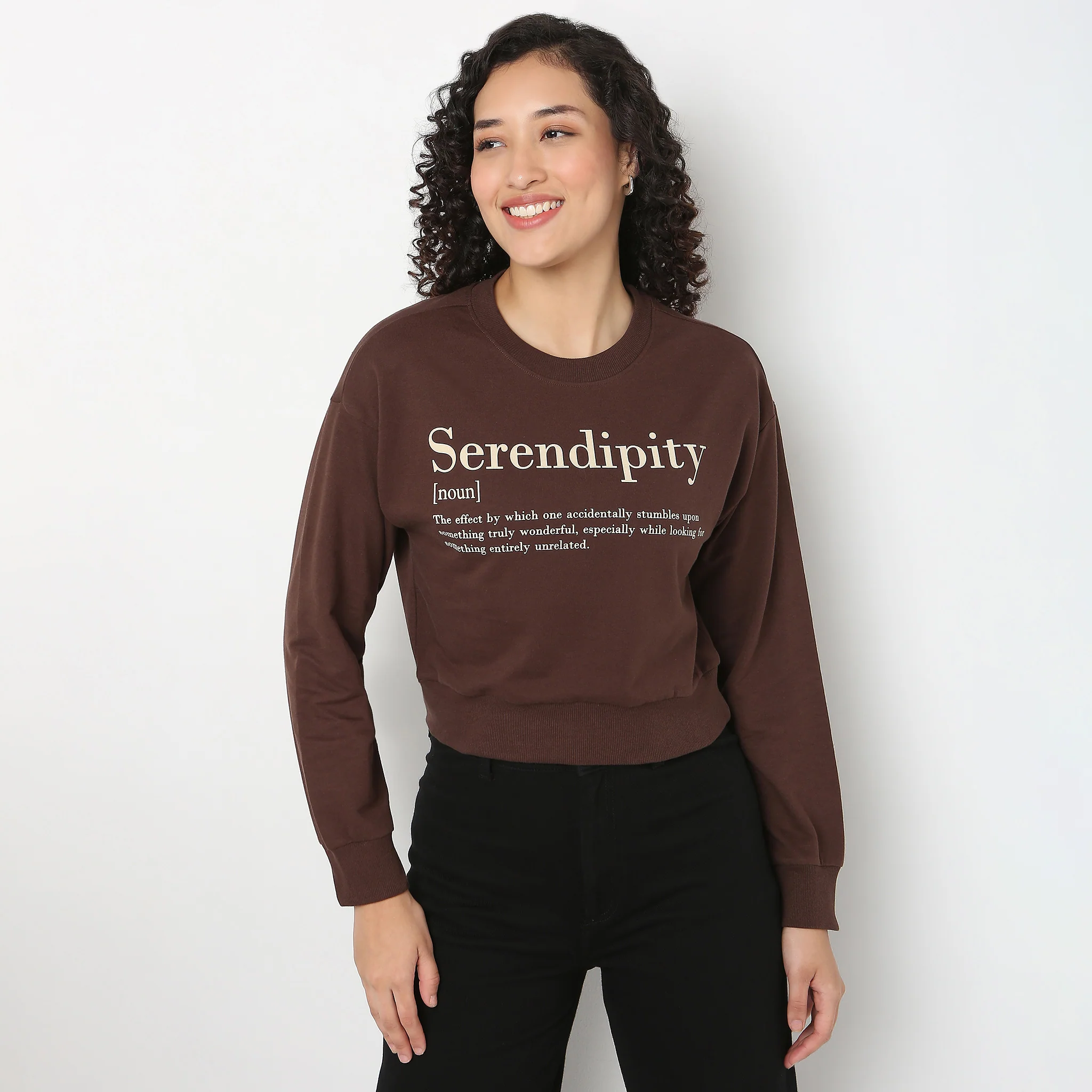Graphic Oversize Crop Sweat Tee - Image 5