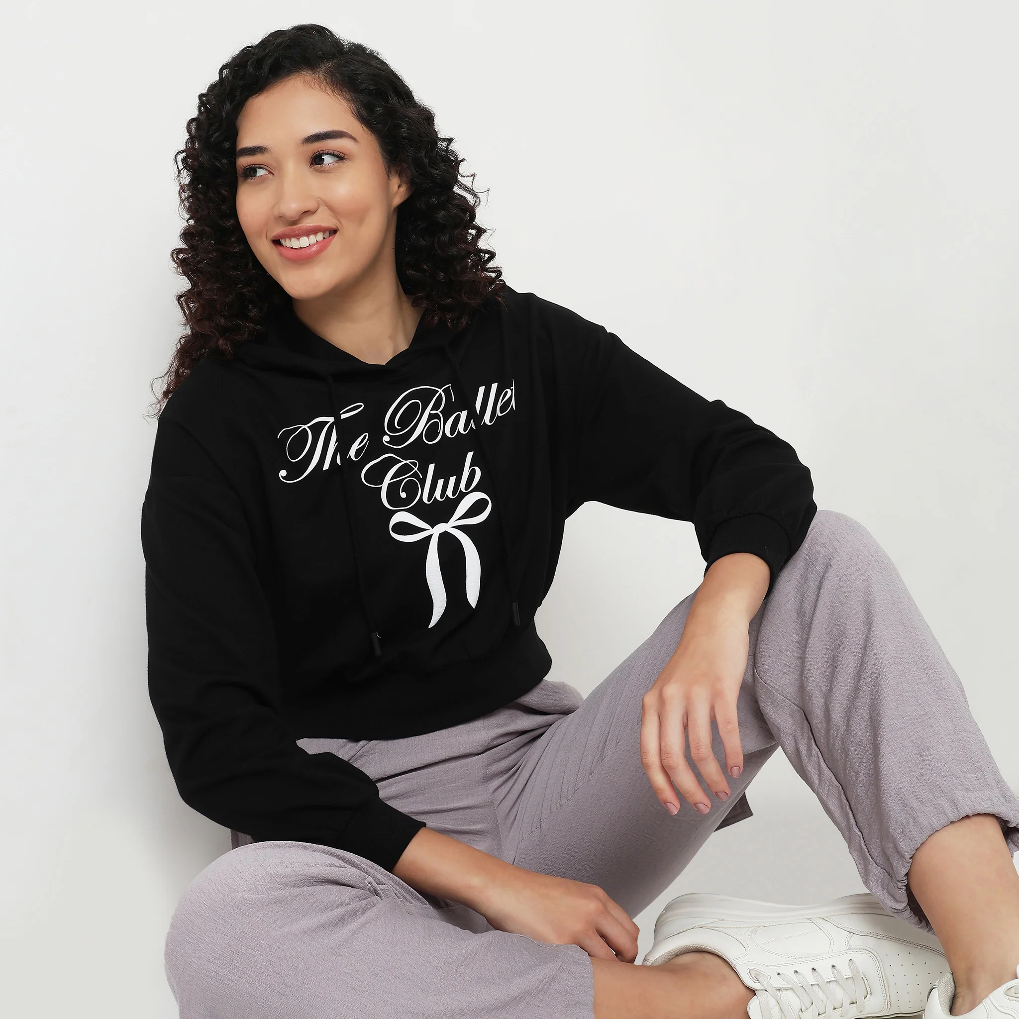 Graphic Oversize Crop Sweat Tee