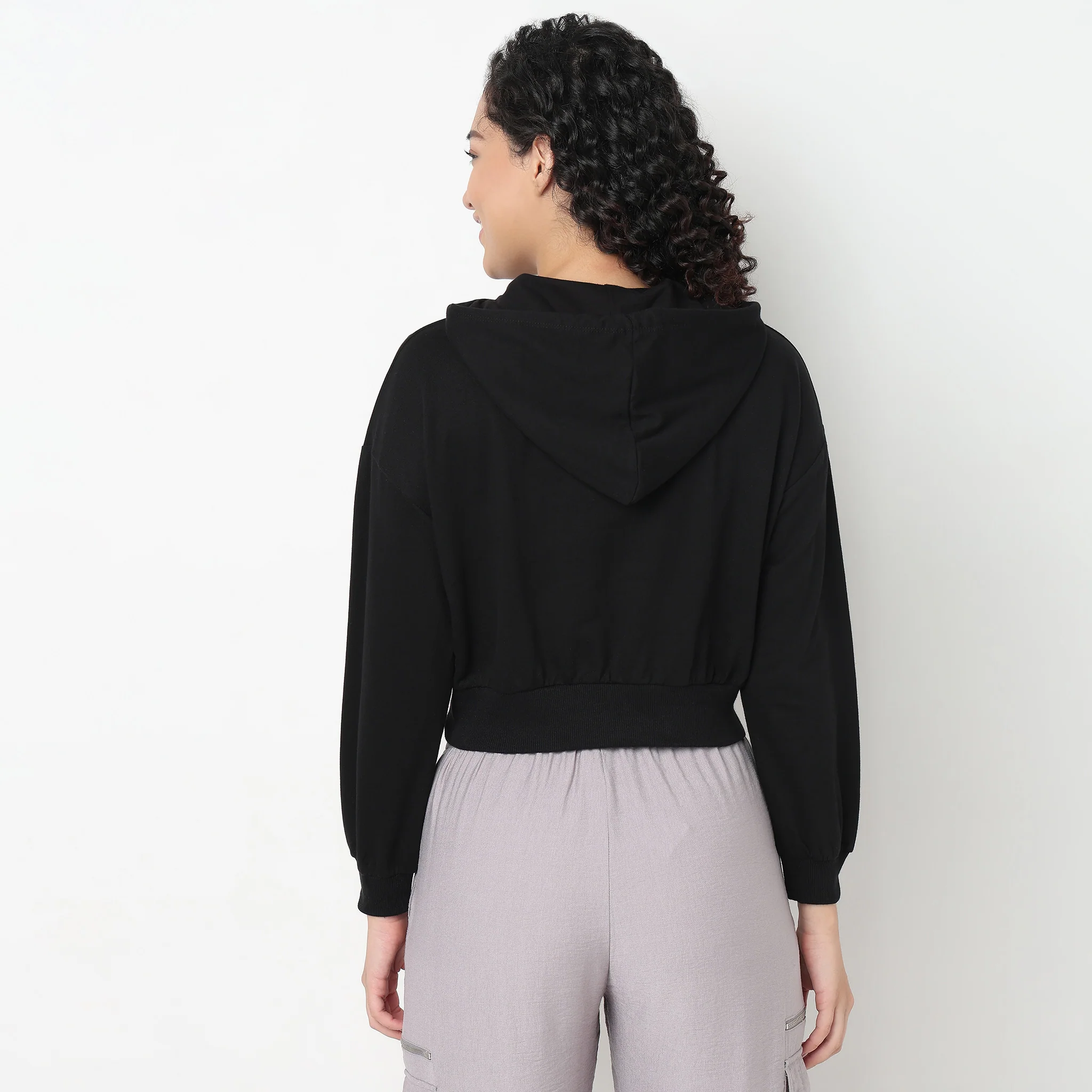 Graphic Oversize Crop Sweat Tee - Image 3