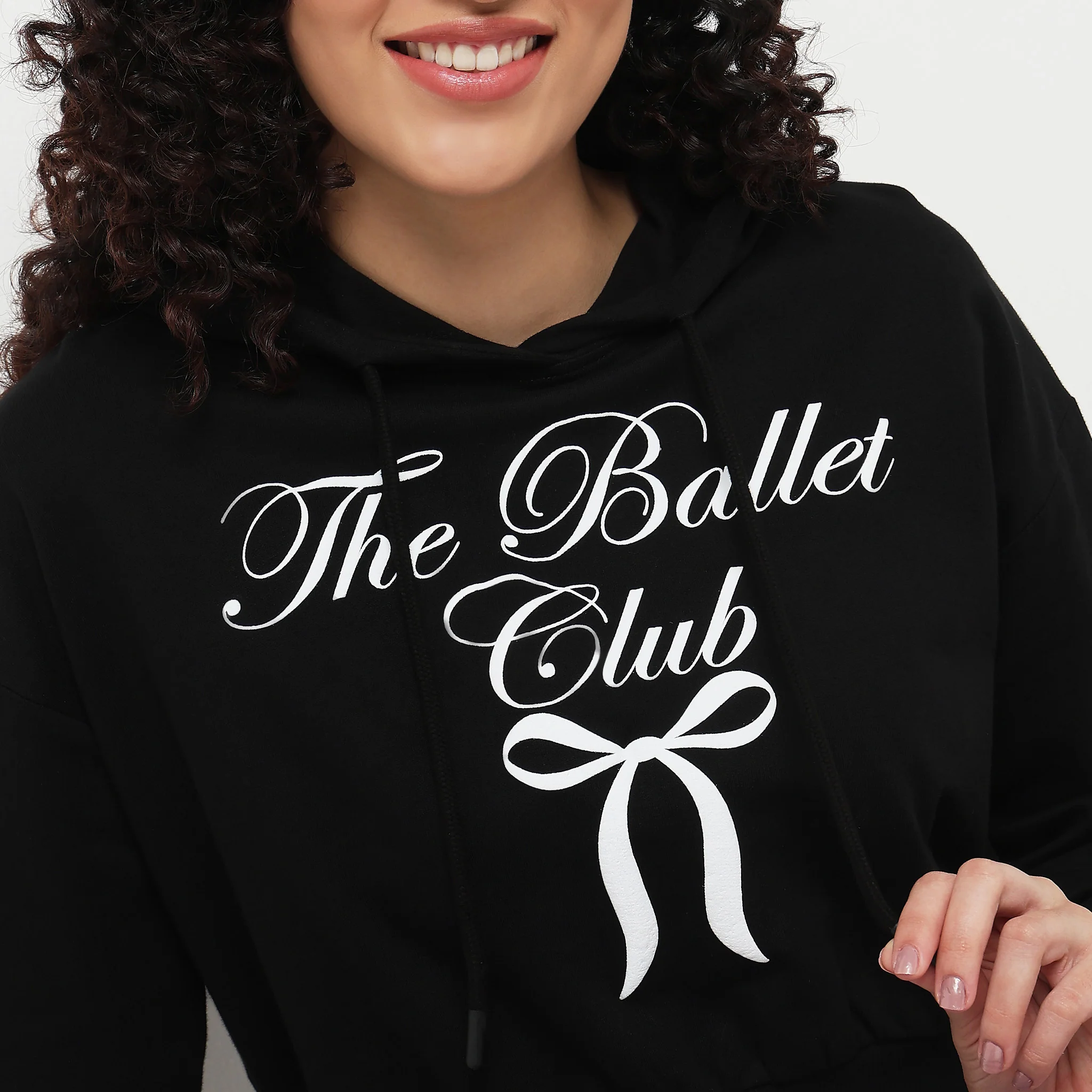 Graphic Oversize Crop Sweat Tee - Image 4