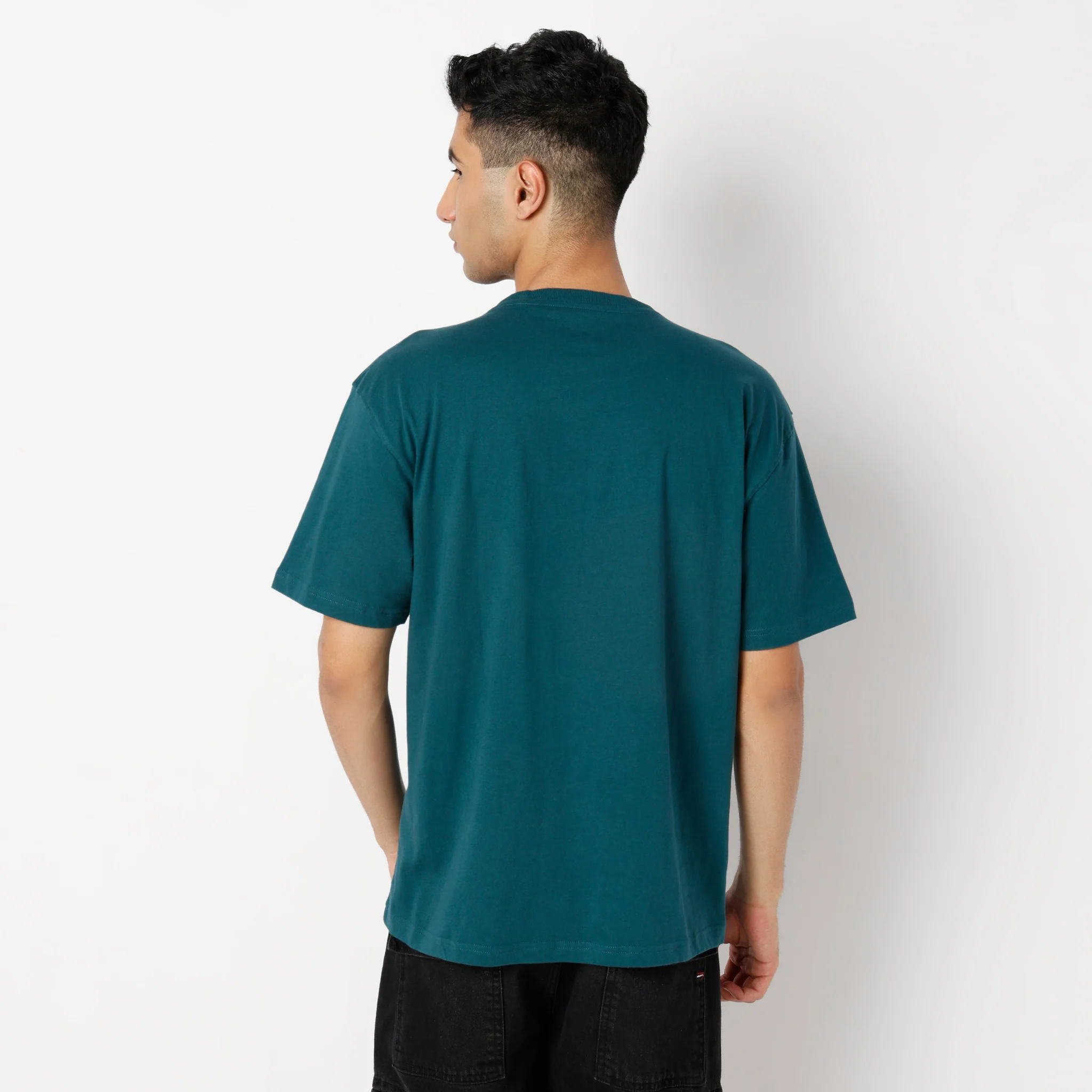 Oversize Graphic Crew Neck Slogan T-Shirt - Image 3
