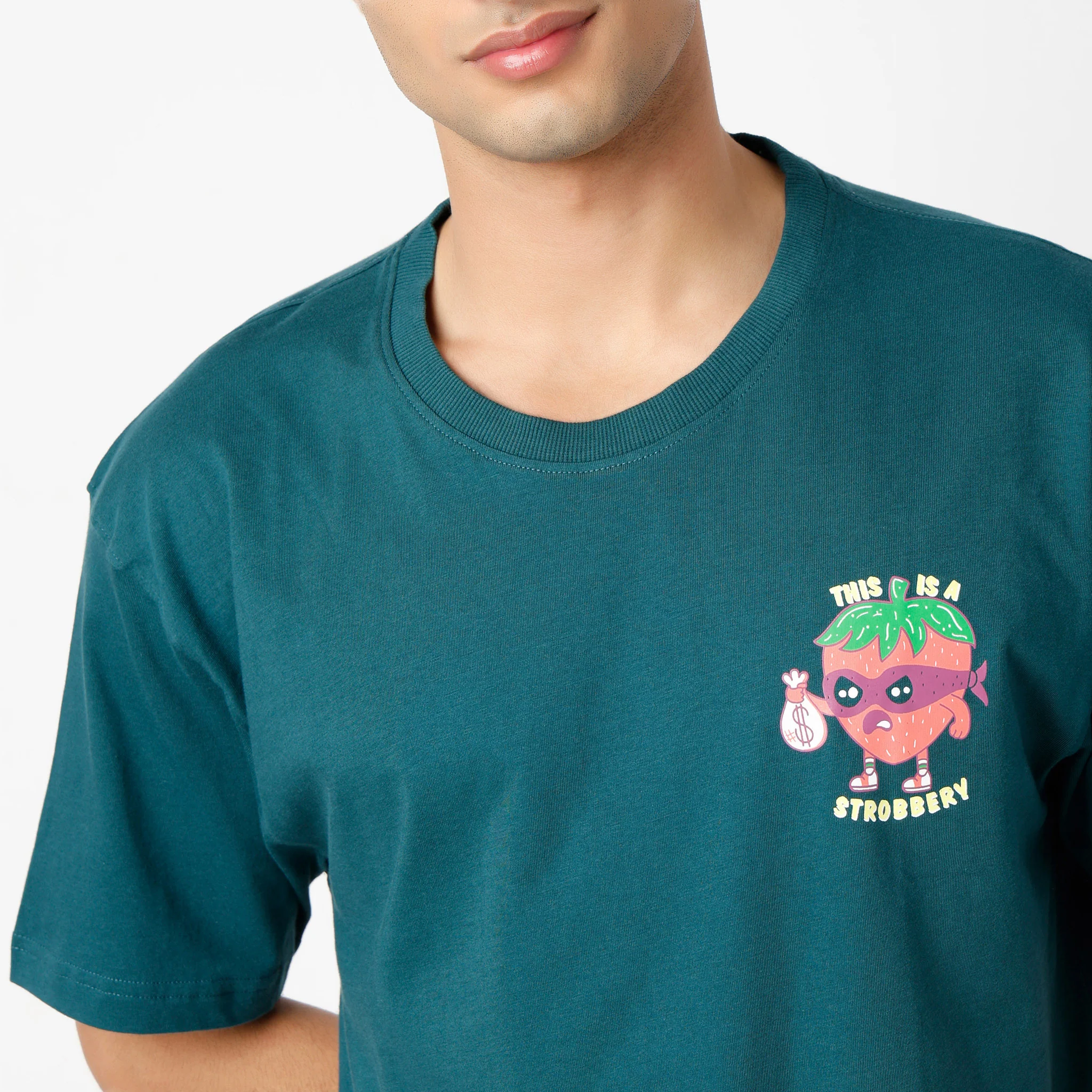 Oversize Graphic Crew Neck Slogan T-Shirt - Image 5