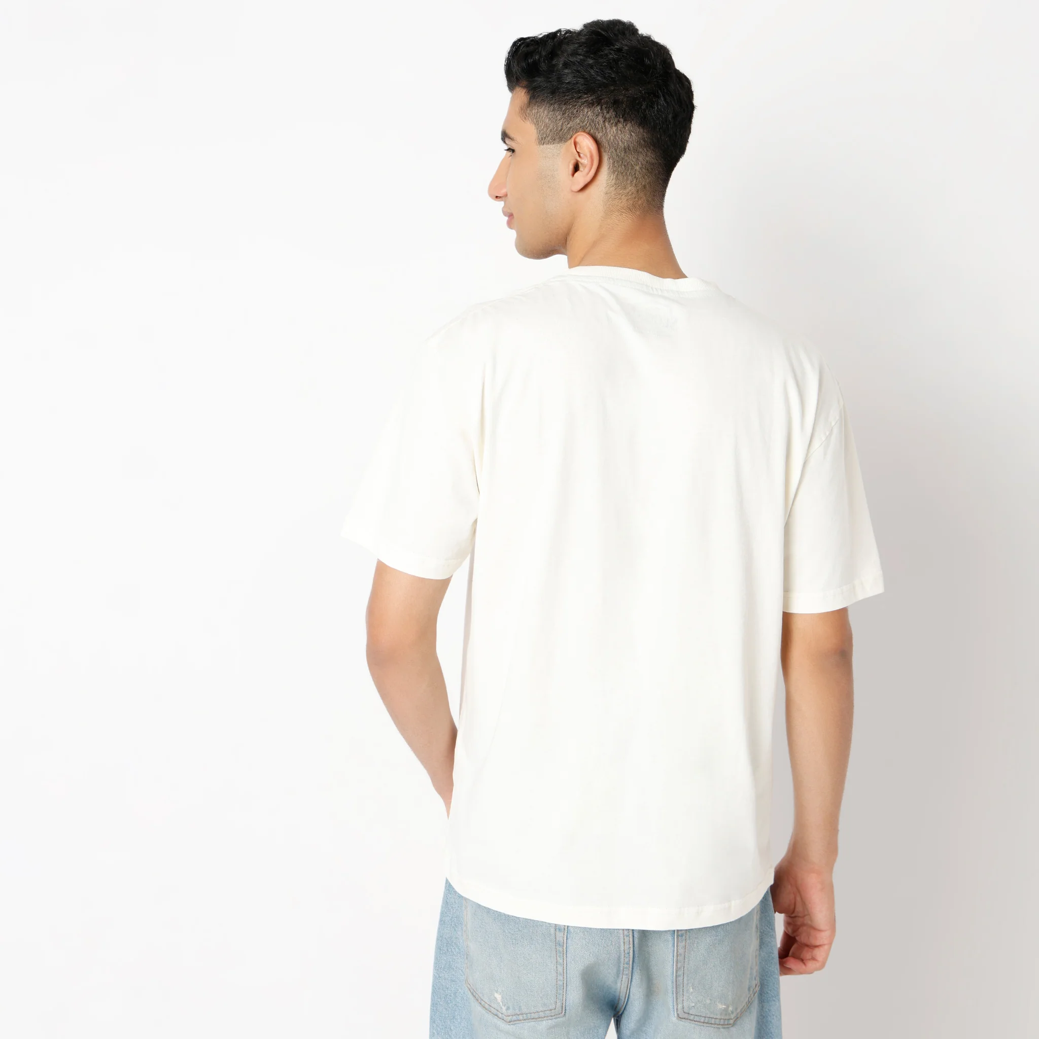 Oversize Graphic Crew Neck Slogan T-Shirt - Image 3