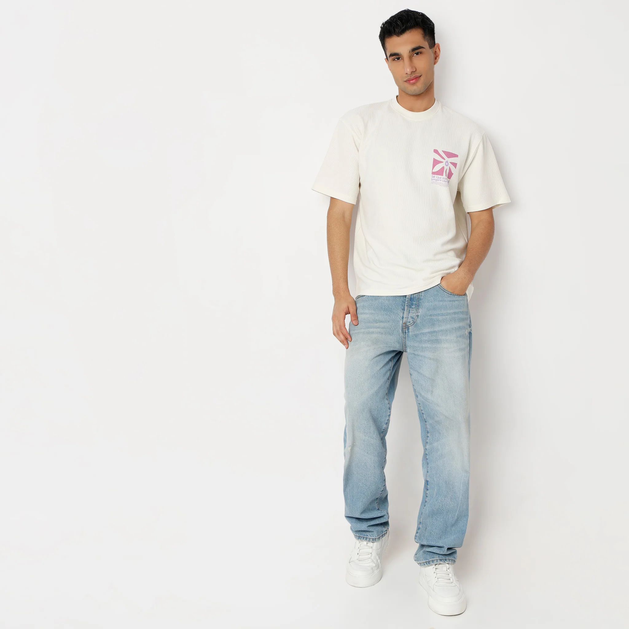 Oversize Graphic Crew Neck Karaoke T-Shirt - Image 2