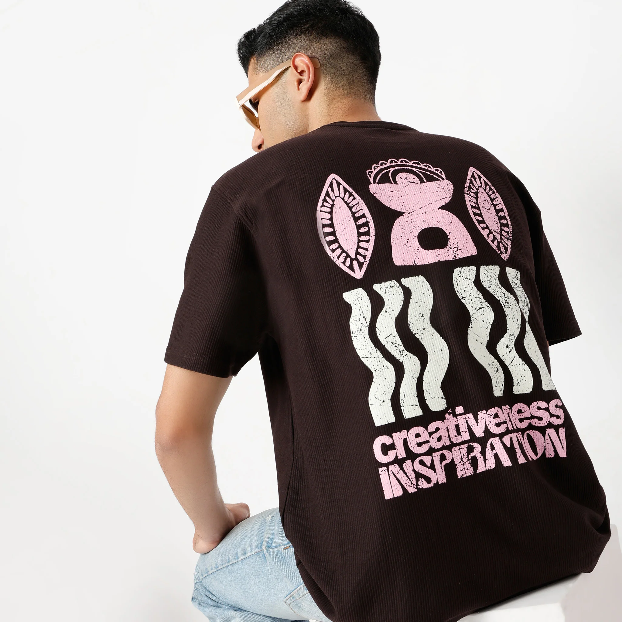 Oversize Graphic Crew Neck Karaoke T-Shirt - Image 5