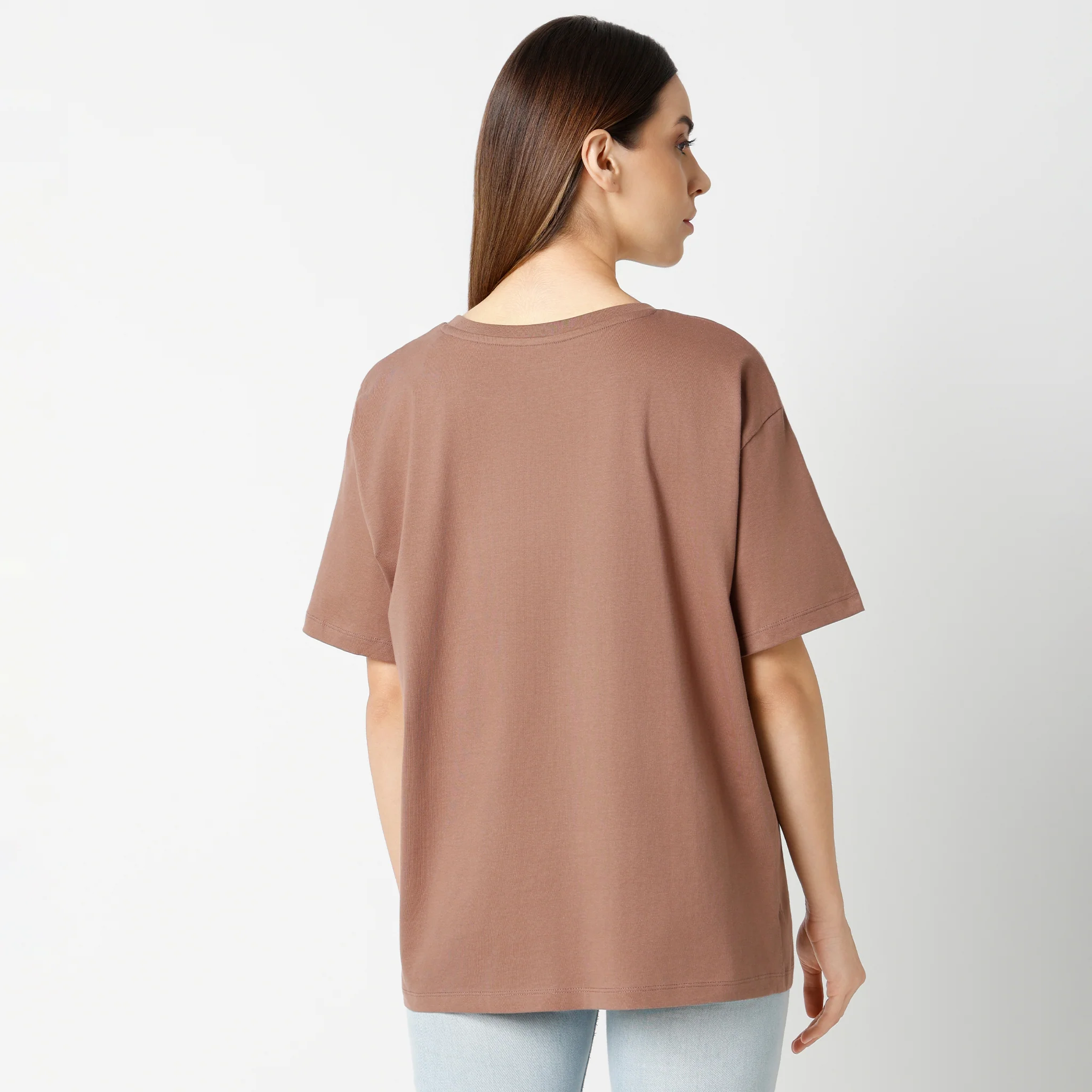 Oversize Graphic Round Neck Short Sleeve Made With Comfortable Fabric T-Shirt - Image 3